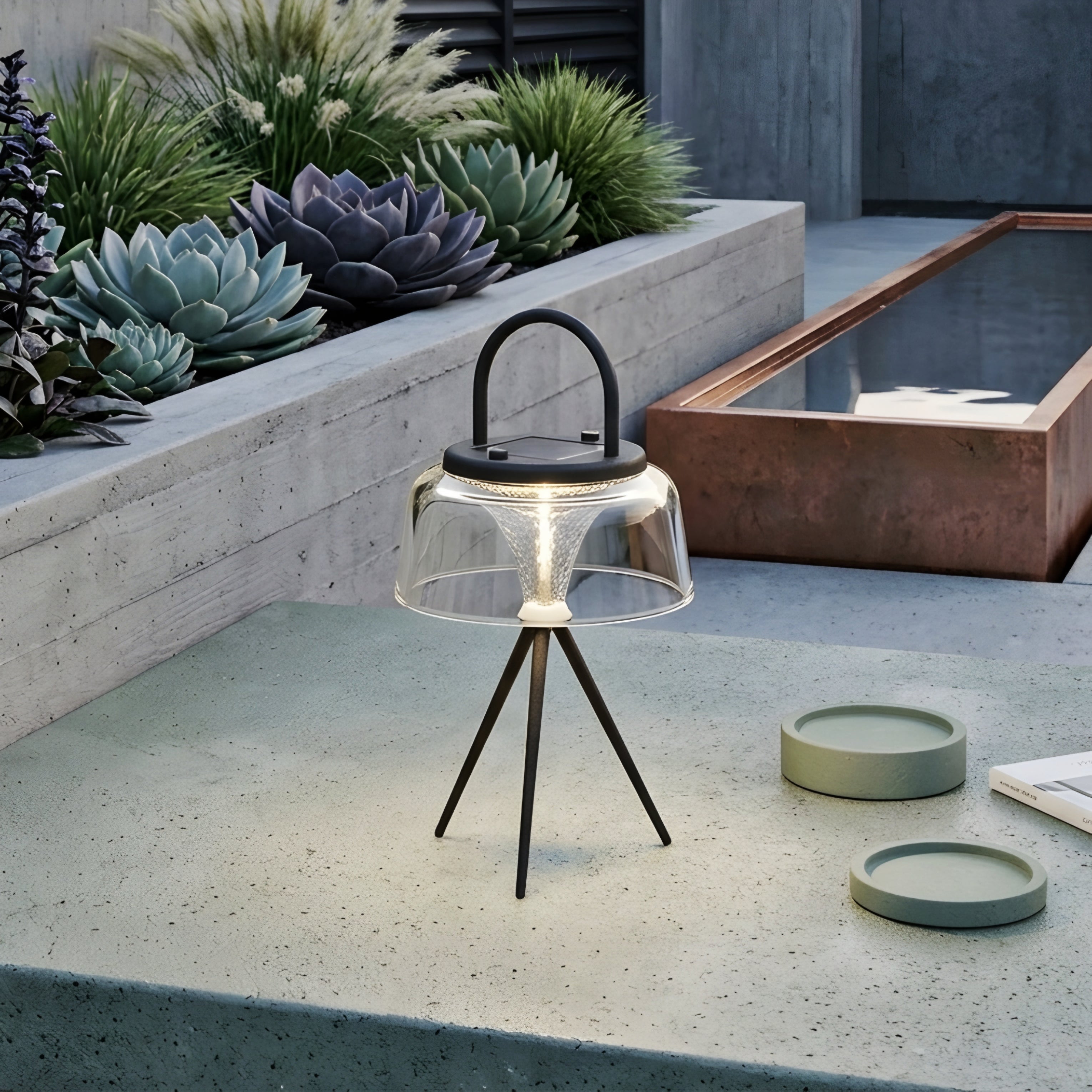 Caldwell Loop Pendant Light – Glass Dome Decorative Lighting Outdoor Patio Dining Kitchen Island
