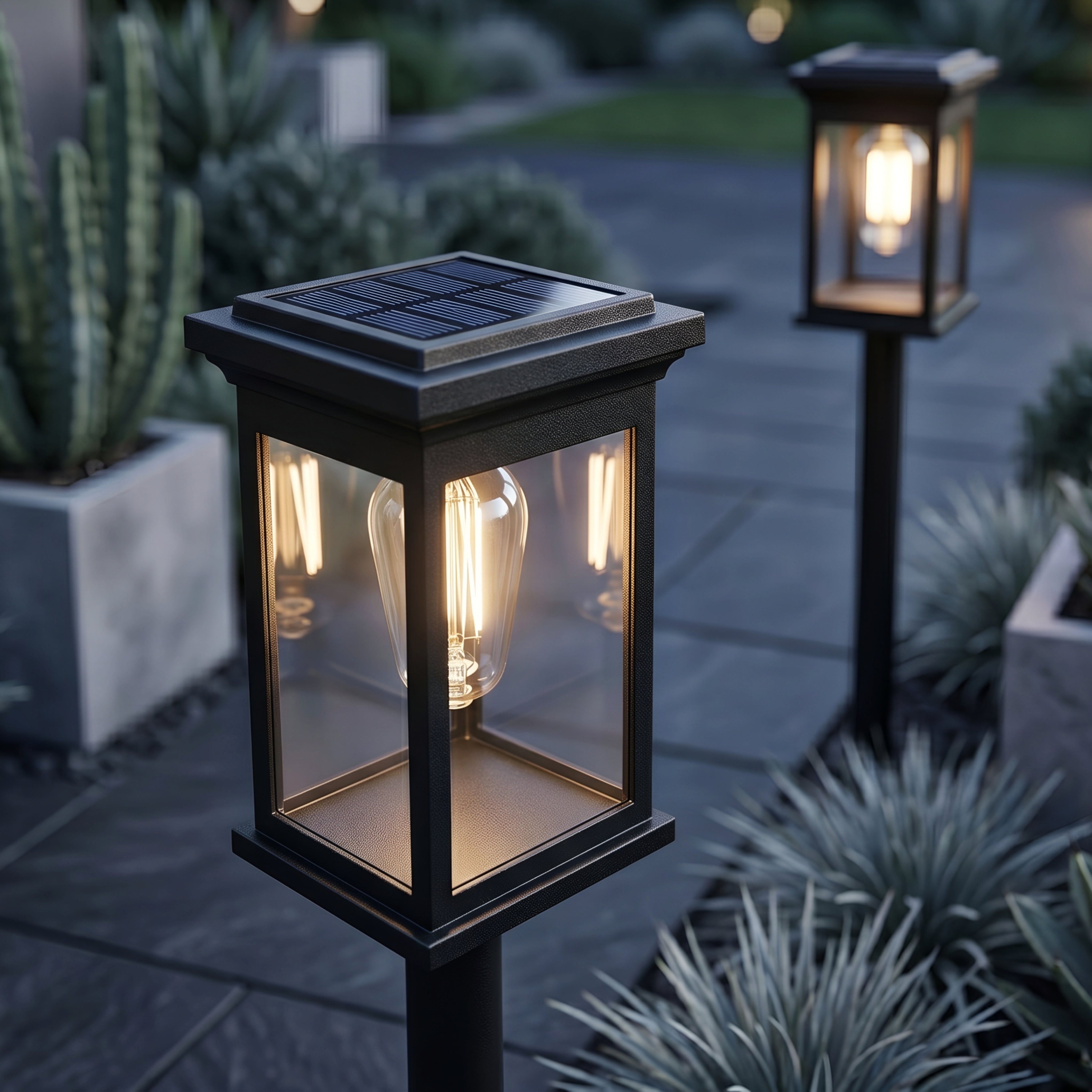 Hawthorne Solar Path Light – Outdoor Decorative Lantern LED Pathway Garden Patio Landscape