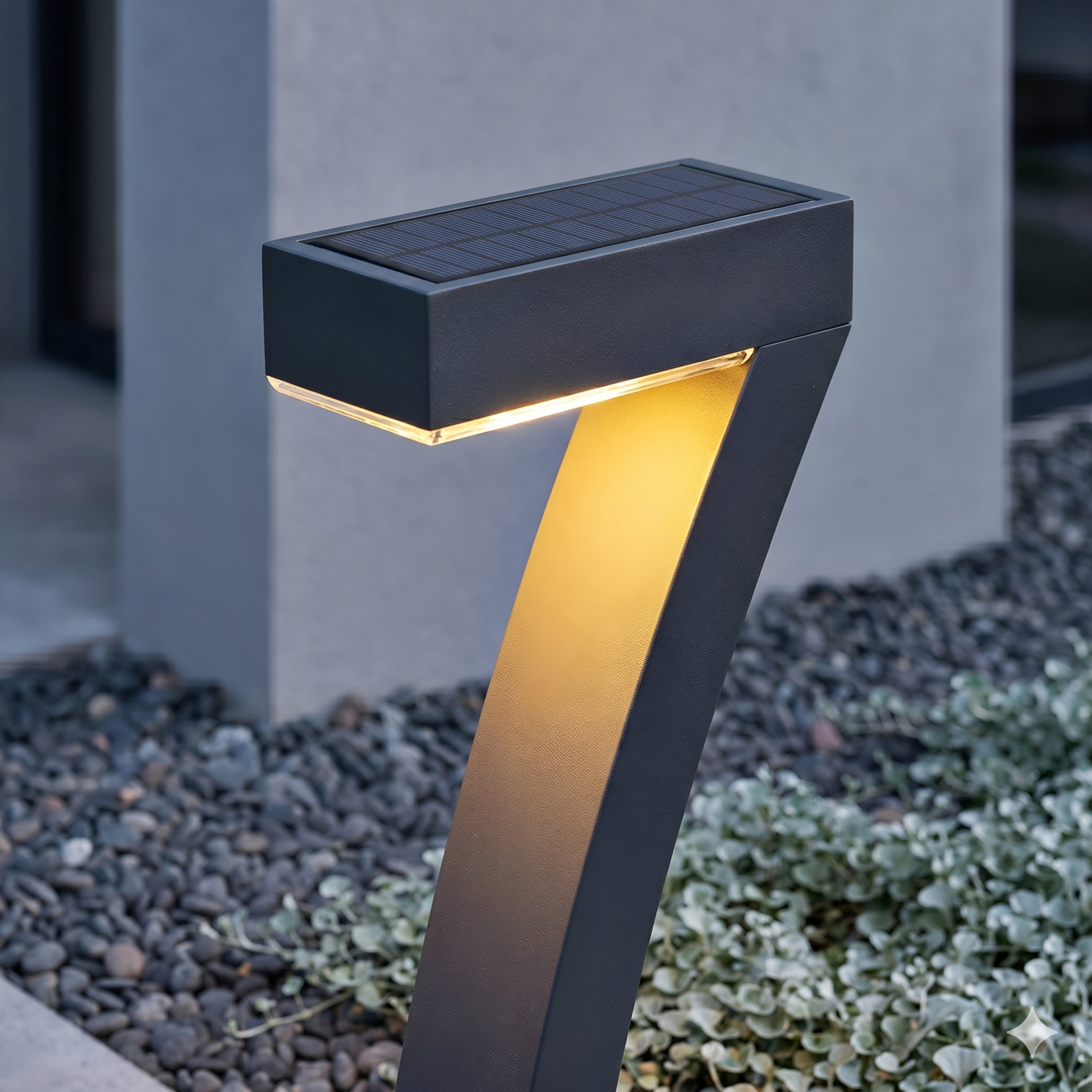 Zephren Arc Bollard Light – LED Outdoor Pathway Landscape Lighting Modern Aluminum Garden Driveway