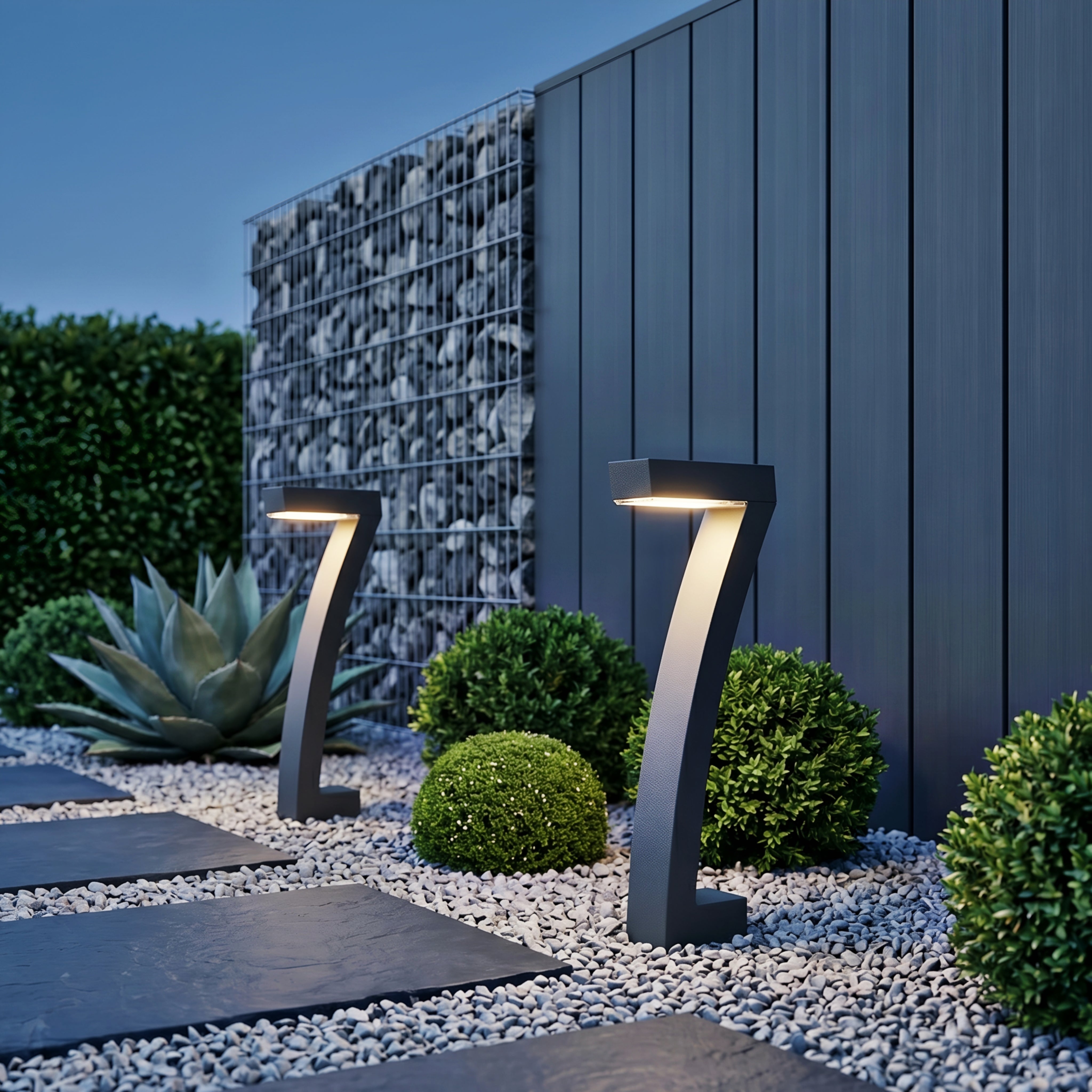 Zephren Arc Bollard Light – LED Outdoor Pathway Landscape Lighting Modern Aluminum Garden Driveway