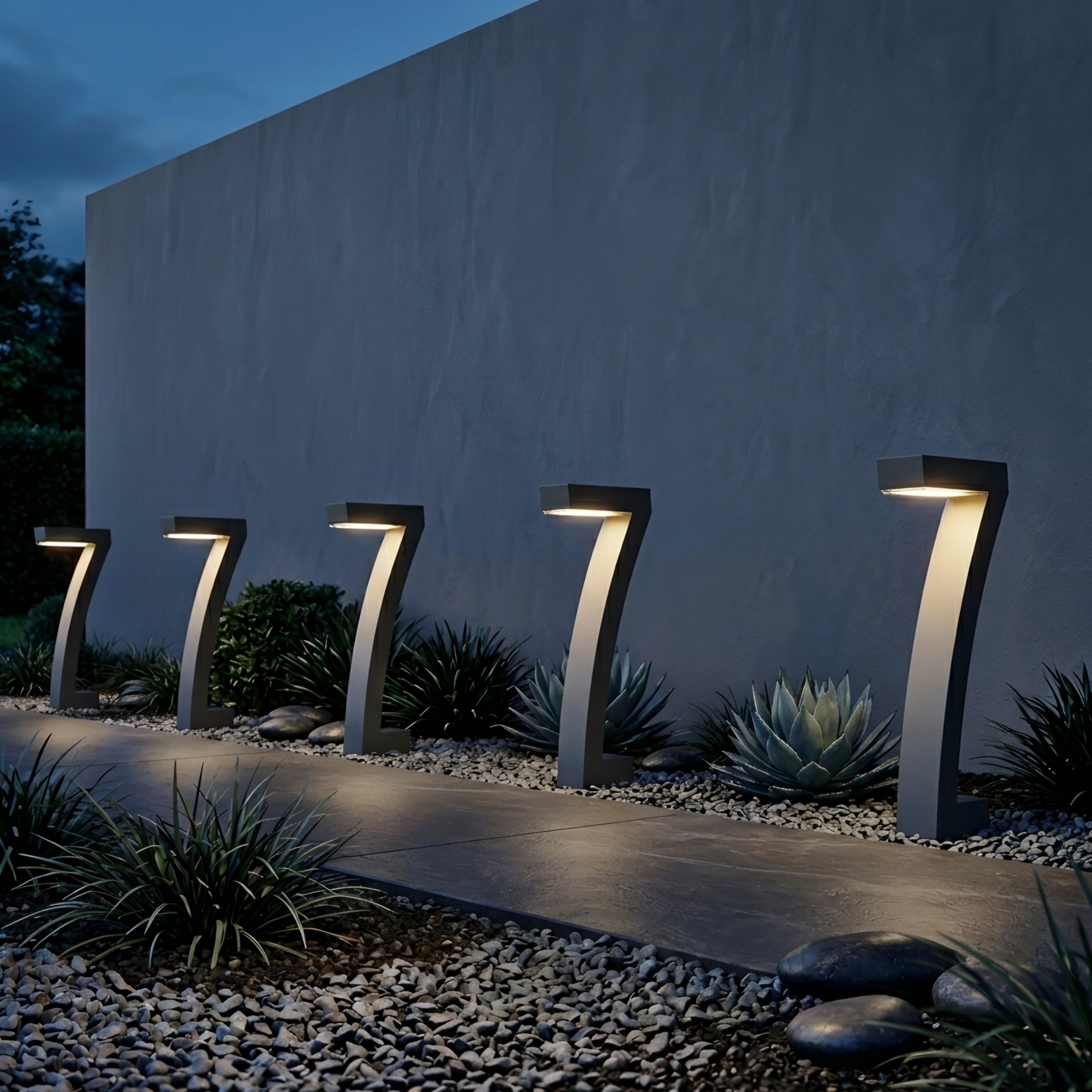 Zephren Arc Bollard Light – LED Outdoor Pathway Landscape Lighting Modern Aluminum Garden Driveway