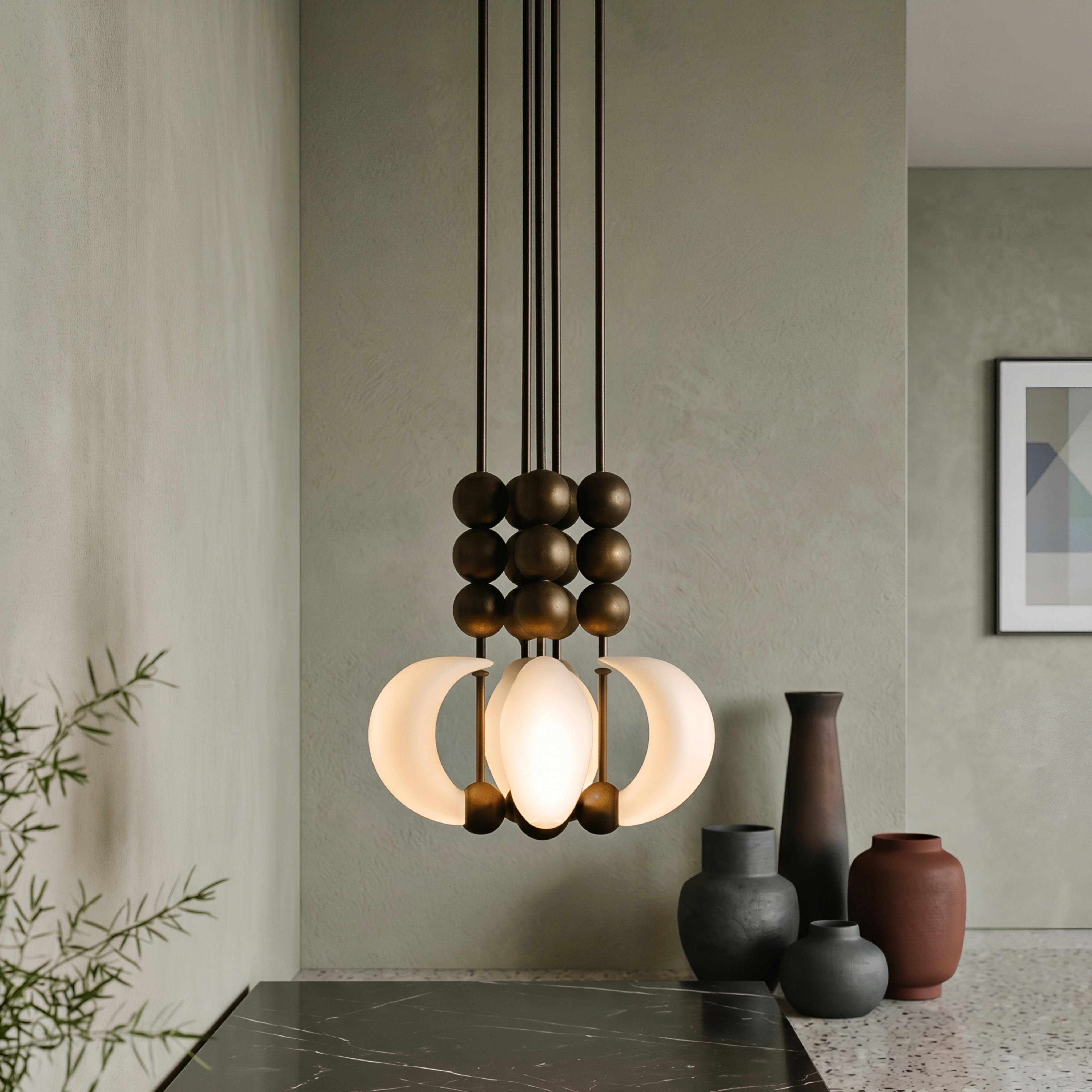 Orbrix Cluster Pendant Light – Modern Multi Globe Chandelier Dining Room Kitchen Island Decorative Lighting