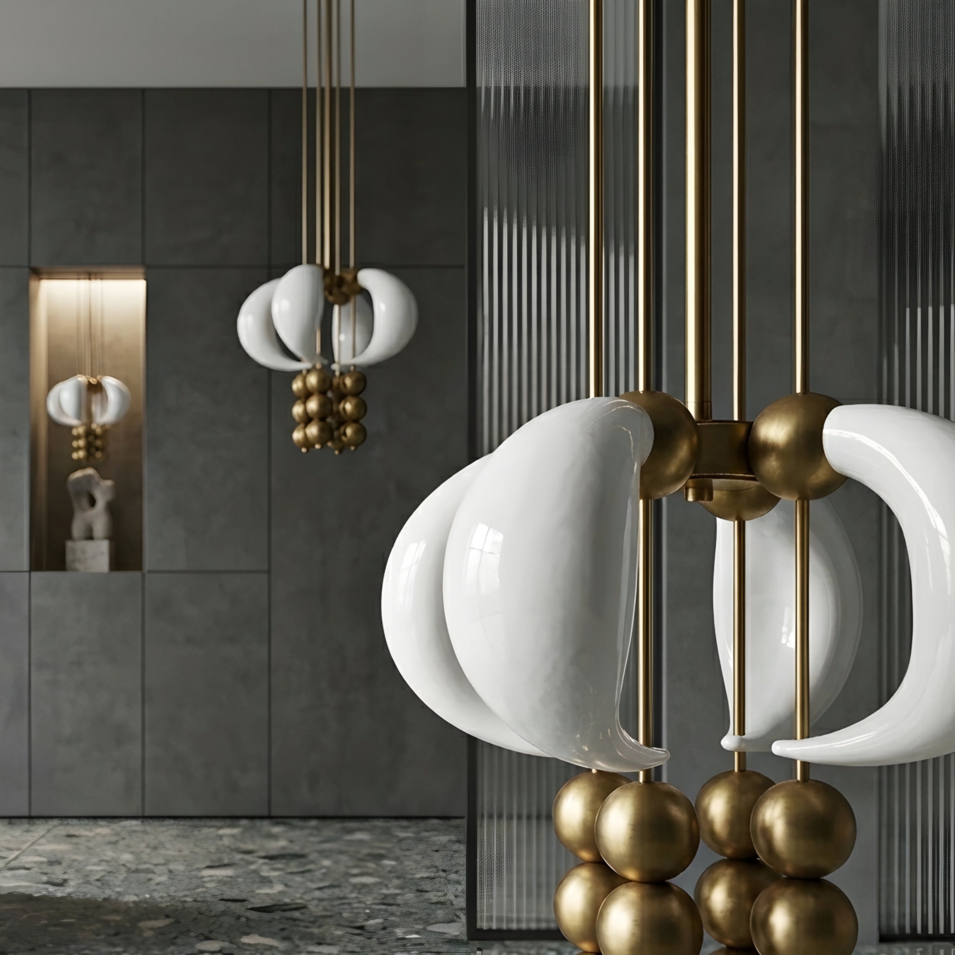 Orbrix Cluster Pendant Light – Modern Multi Globe Chandelier Dining Room Kitchen Island Decorative Lighting
