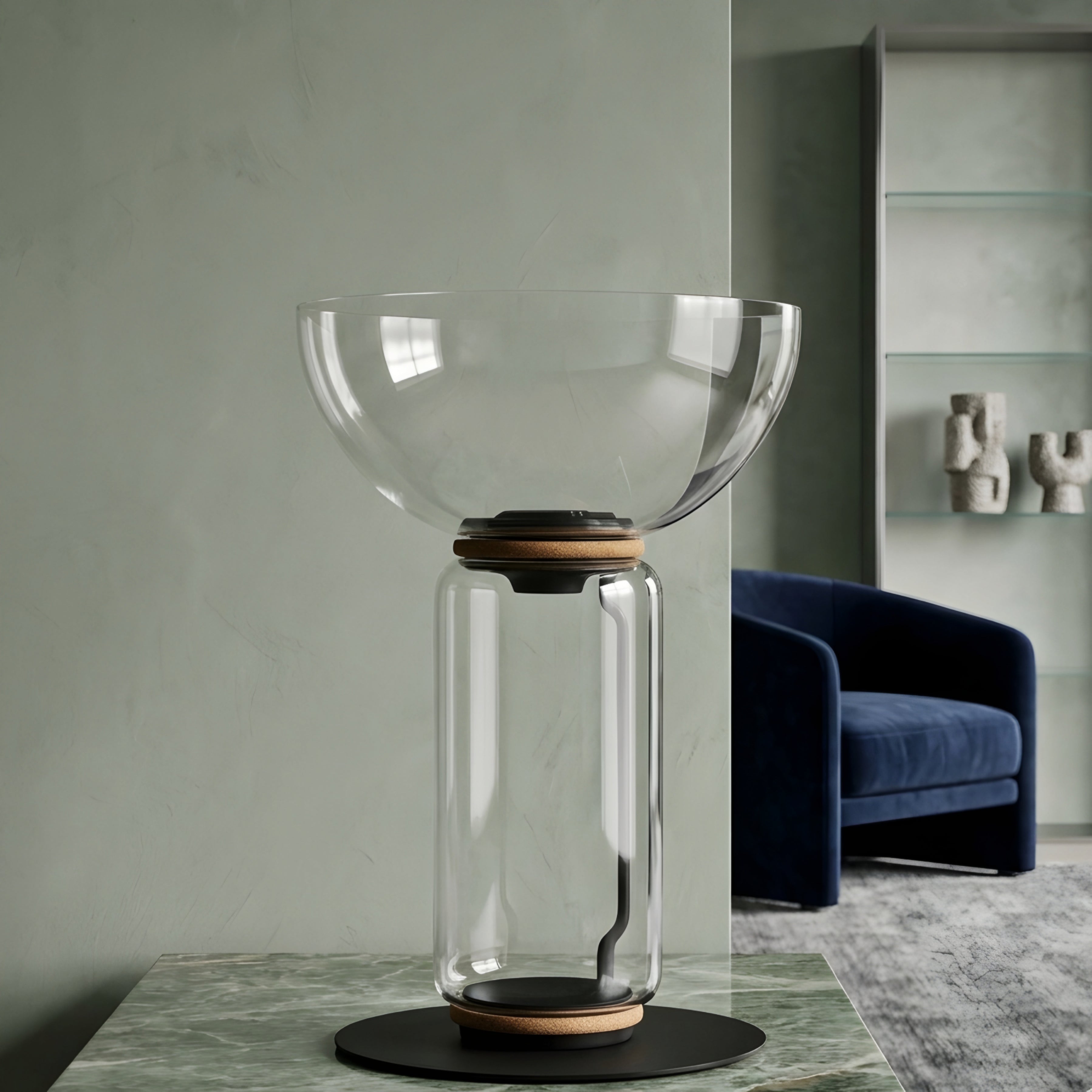 Vespera Glass Table Lamp – Modern Decorative Table Living Room Lamps Bedroom LED Lighting Fixture