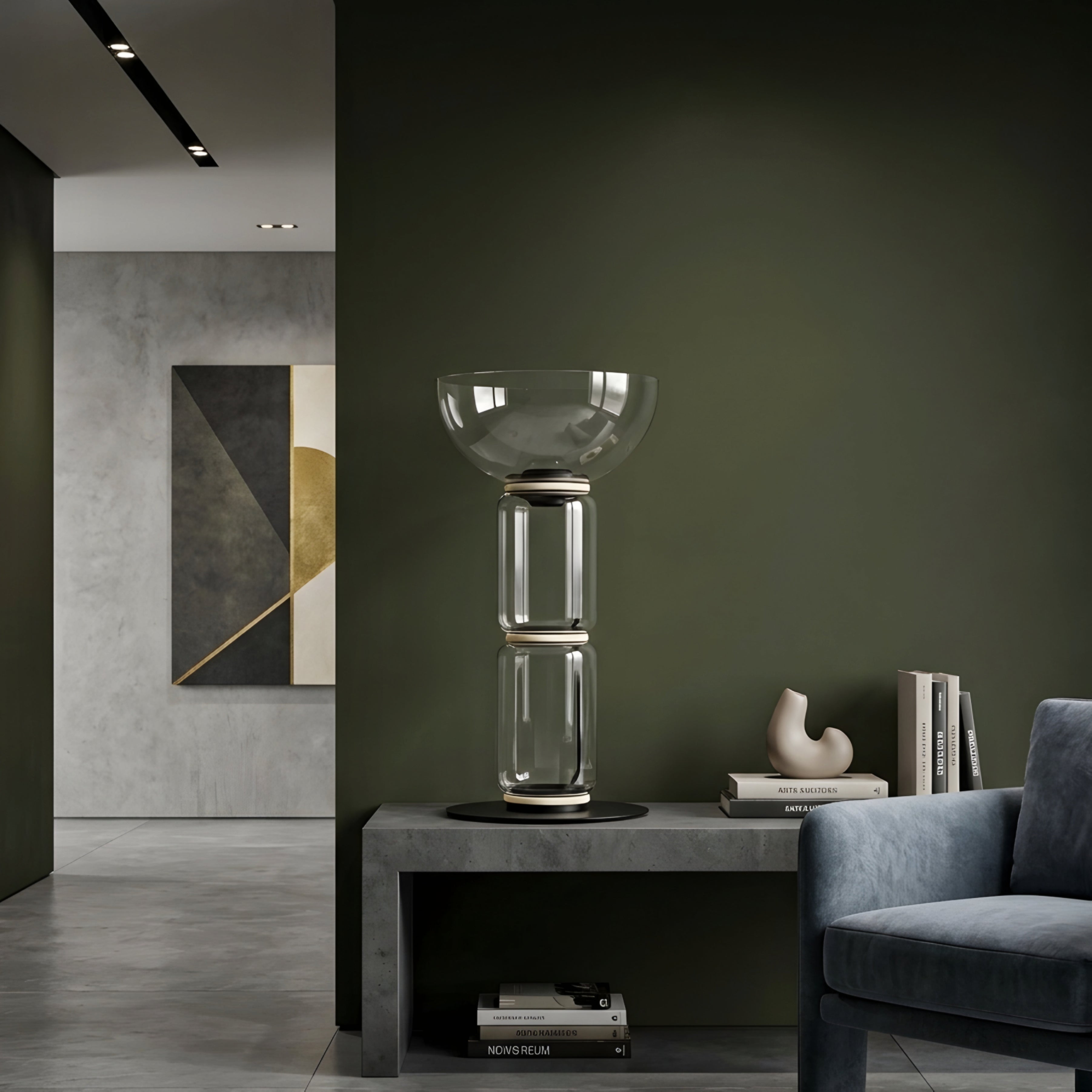 Vespera Glass Table Lamp – Modern Decorative Table Living Room Lamps Bedroom LED Lighting Fixture
