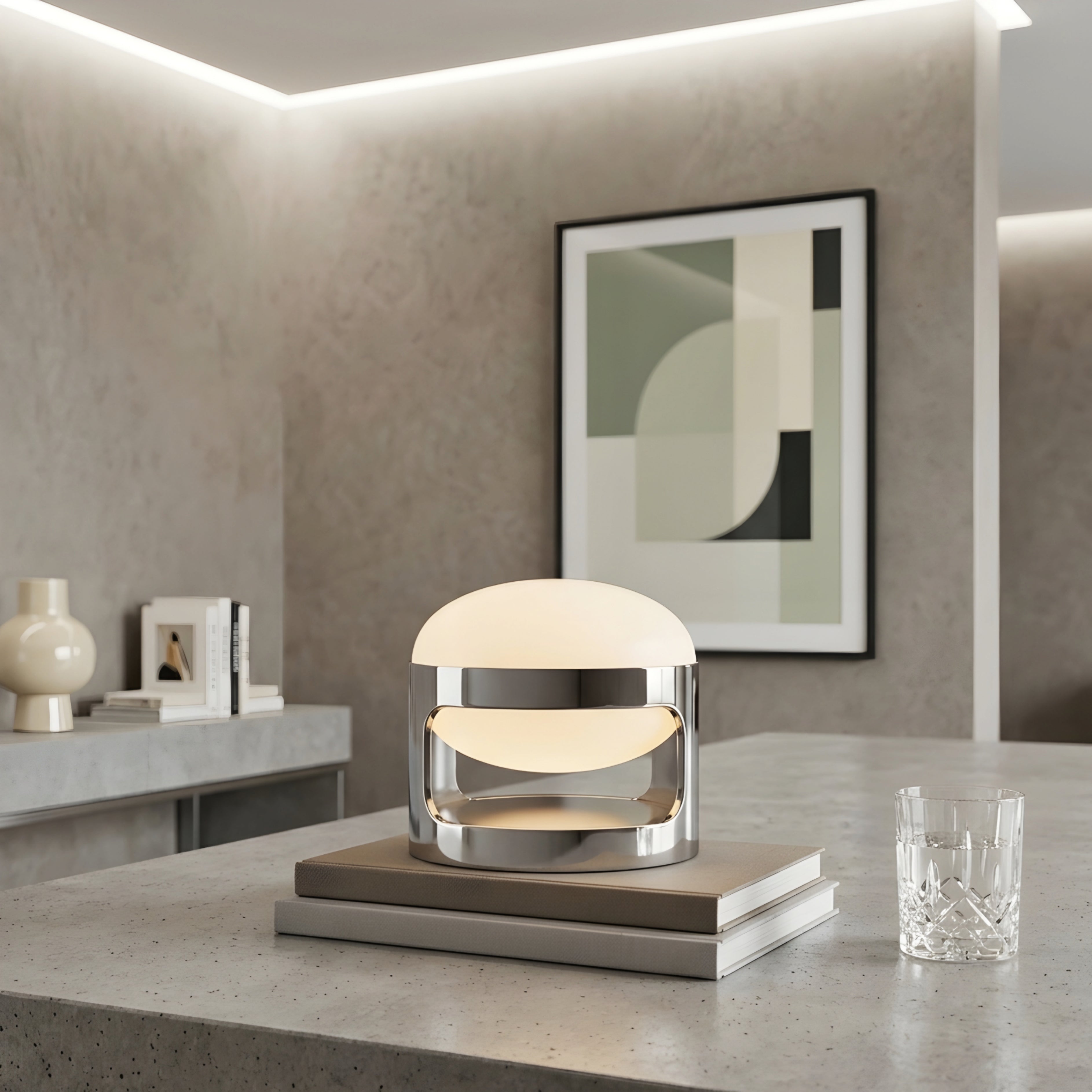 Orvella Glass Table Lamp – Modern LED Decorative Lighting Living Room Bedroom Bedside Desk Light