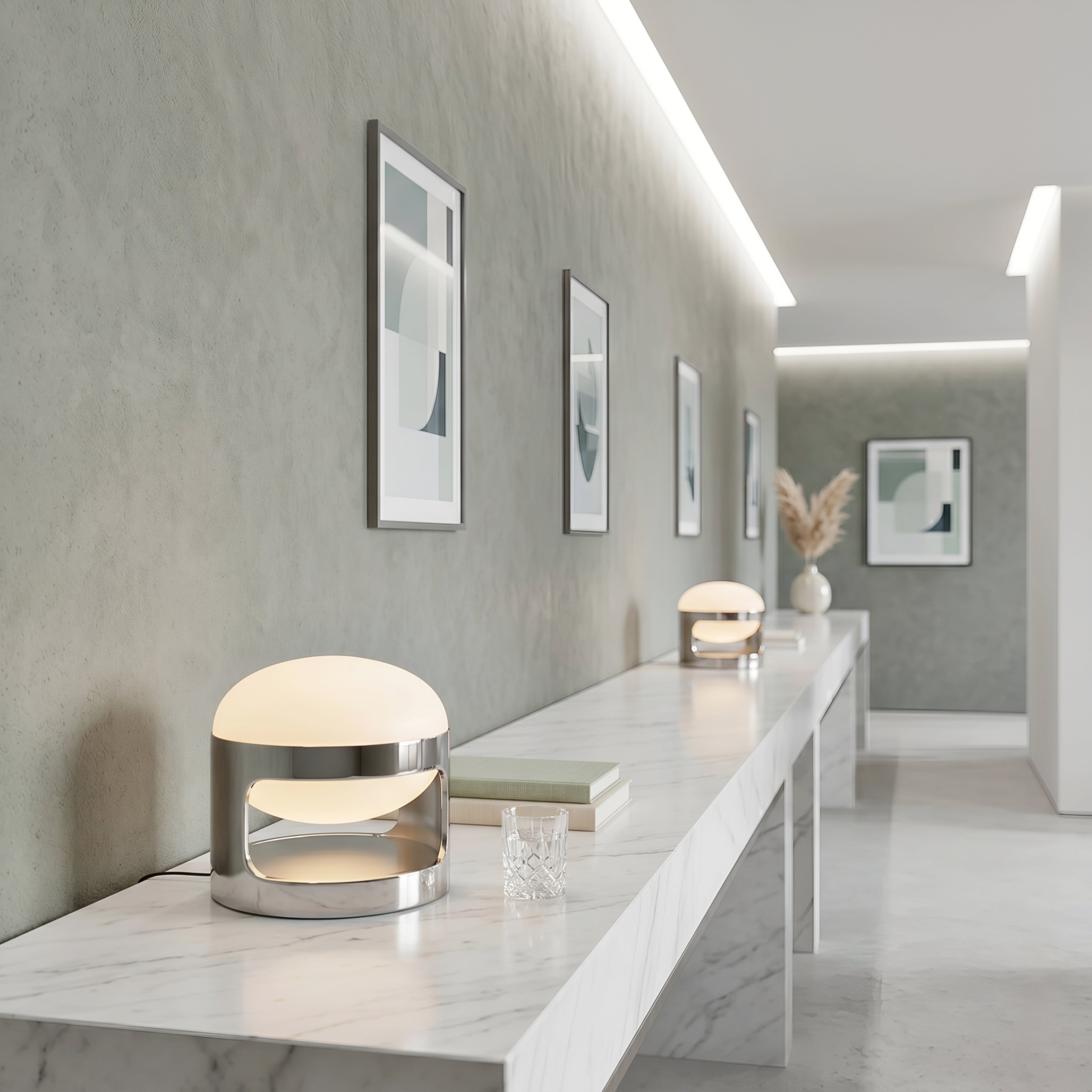 Orvella Glass Table Lamp – Modern LED Decorative Lighting Living Room Bedroom Bedside Desk Light