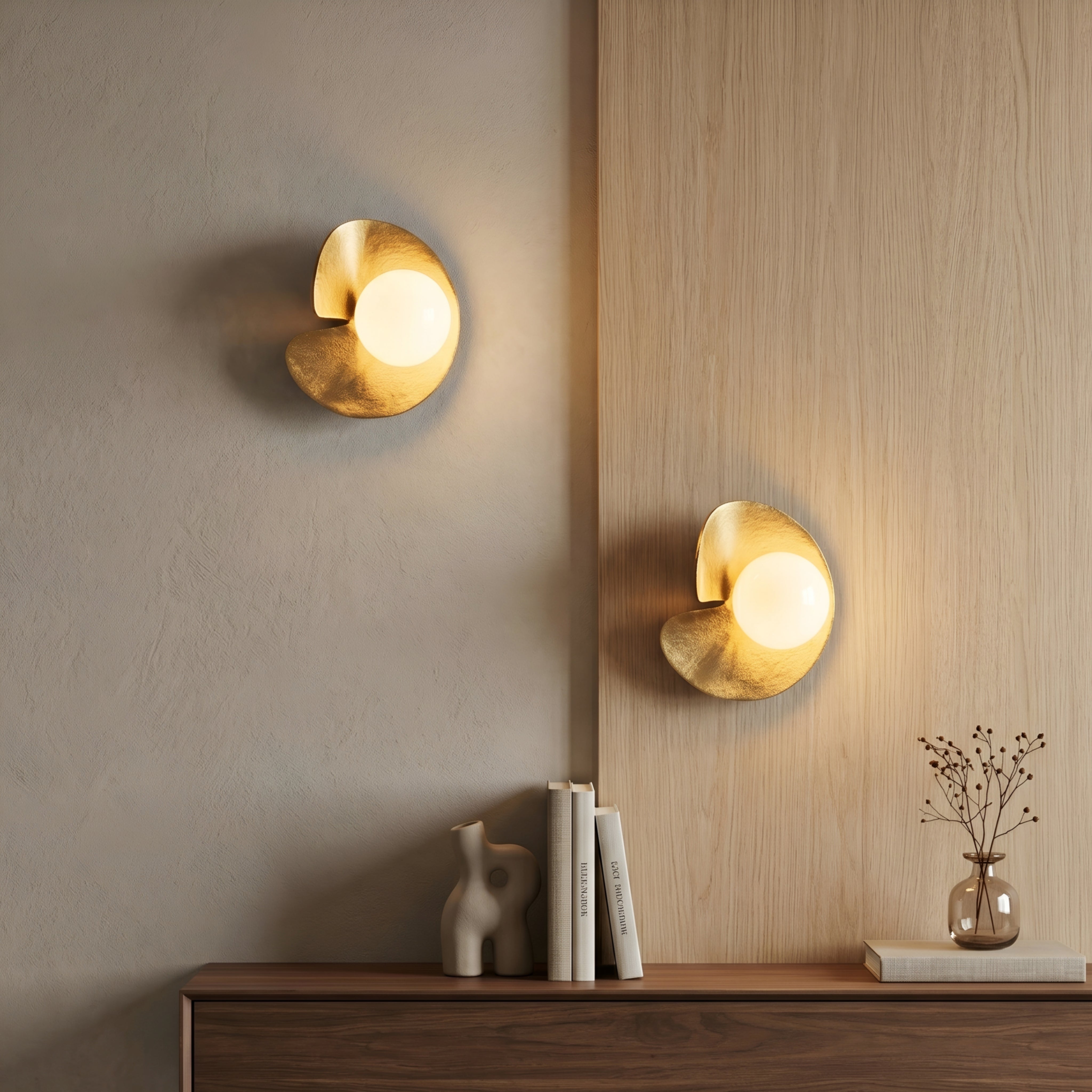 Koval Spiral Wall Sconce – Modern Gold Decorative Wall Light Bedroom Living Room Sculptural Lighting Fixture