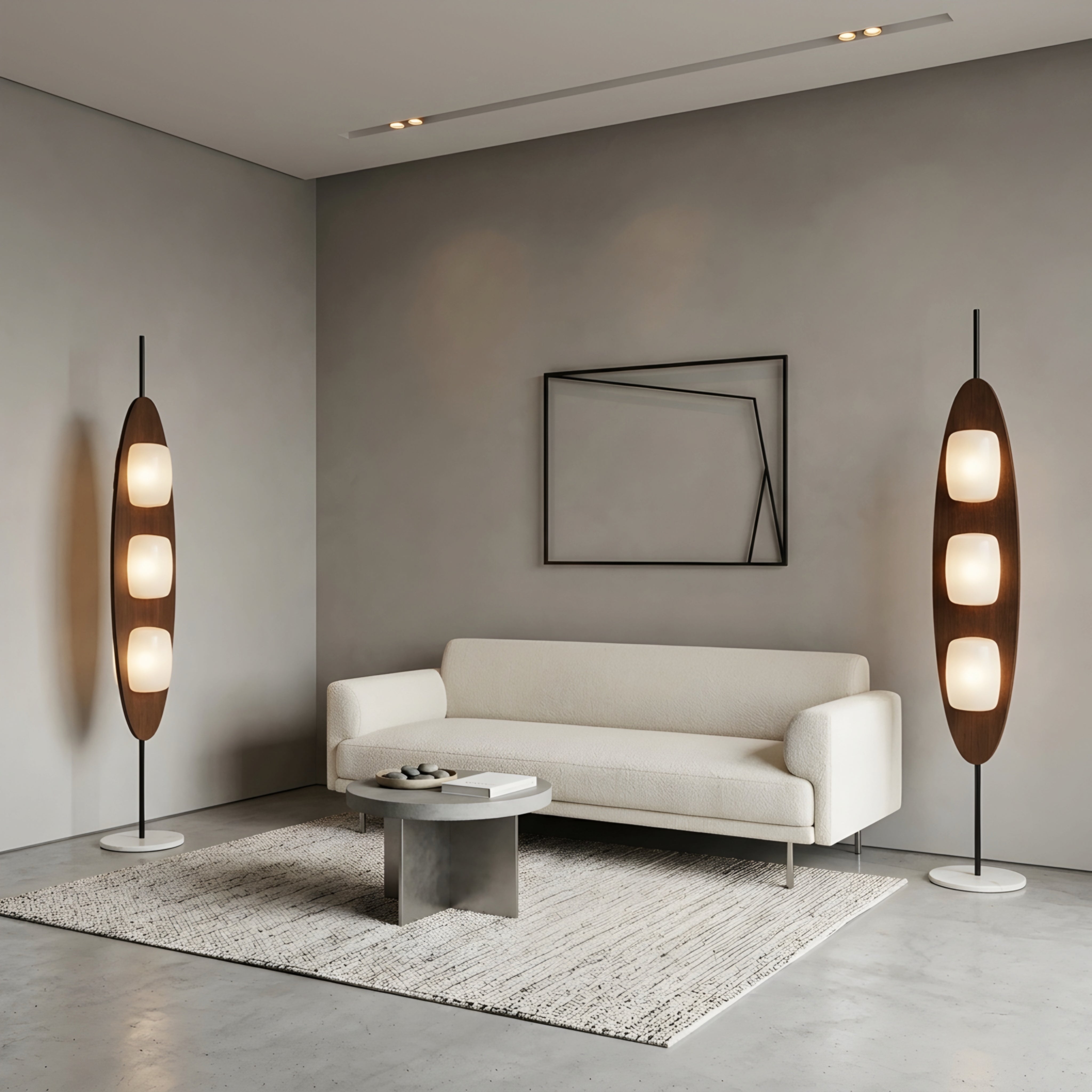 Ovalis Sculptural Floor Lamp – Mid Century Modern Floor Lamp Living Room Bedroom Decorative Lighting