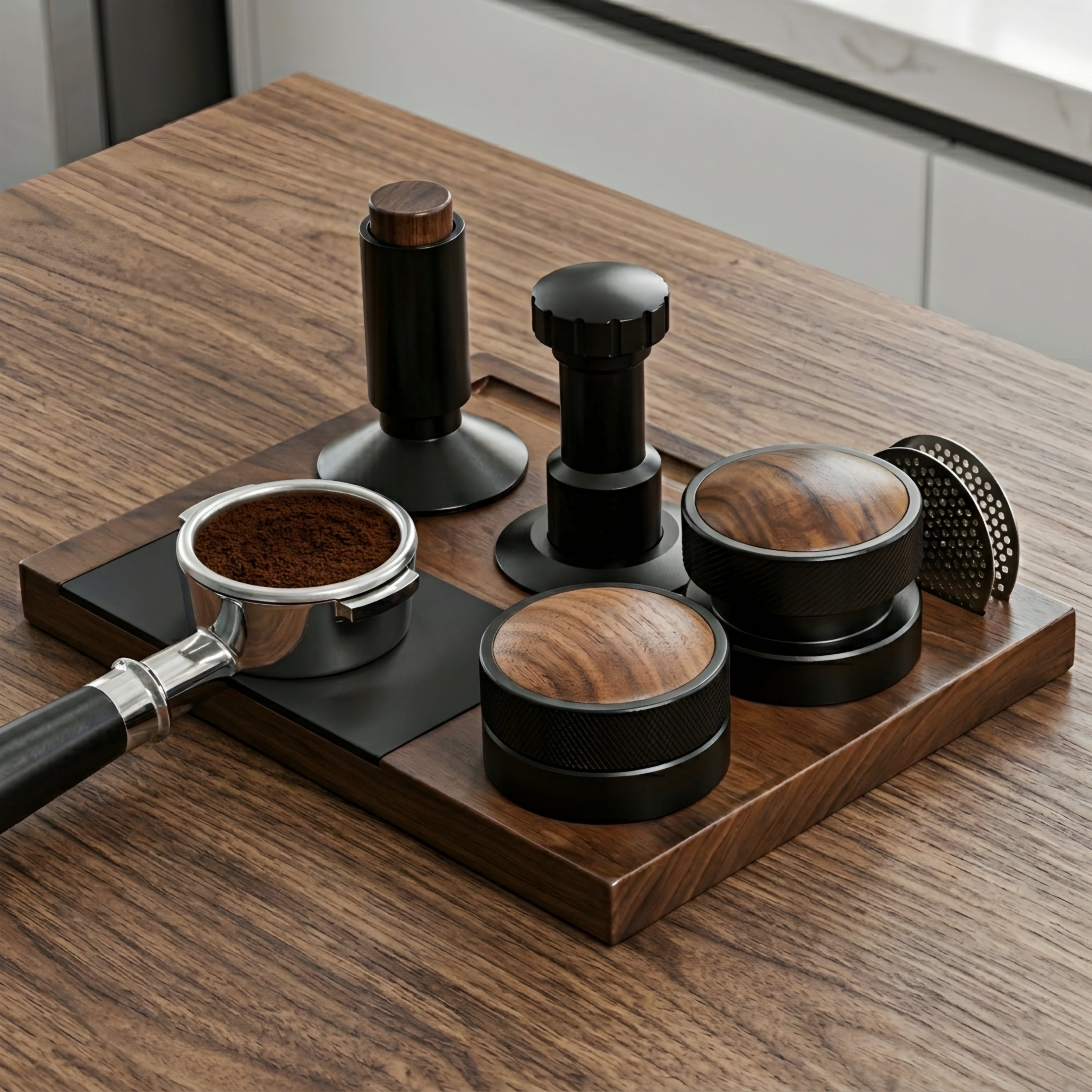 Baristone Organizer Station – Coffee Espresso Tool Holder Wood Barista Accessories Storage Rack