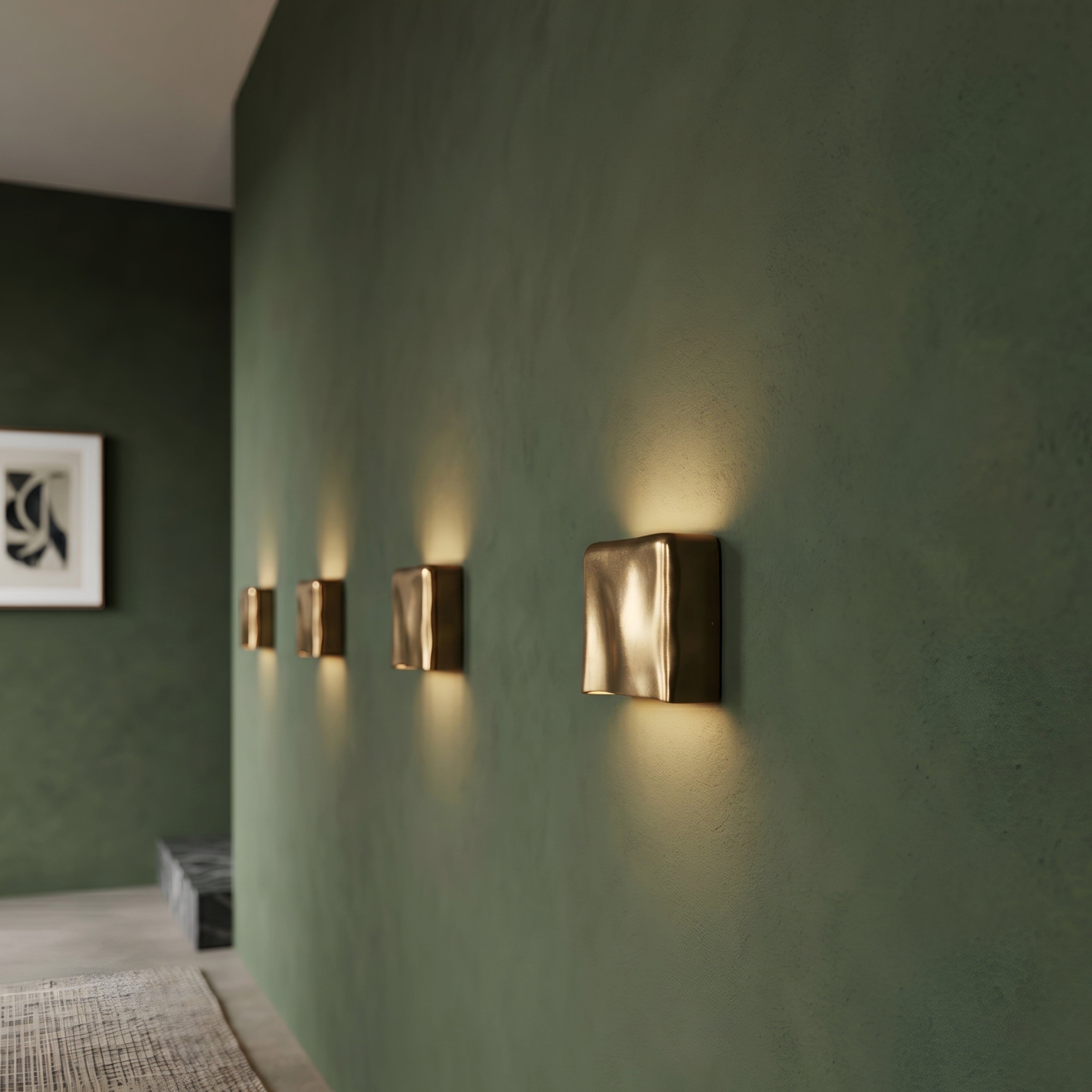 Vanta Curve Wall Sconce – Brushed Gold Decorative Lighting Modern Minimalist Metal Fixture