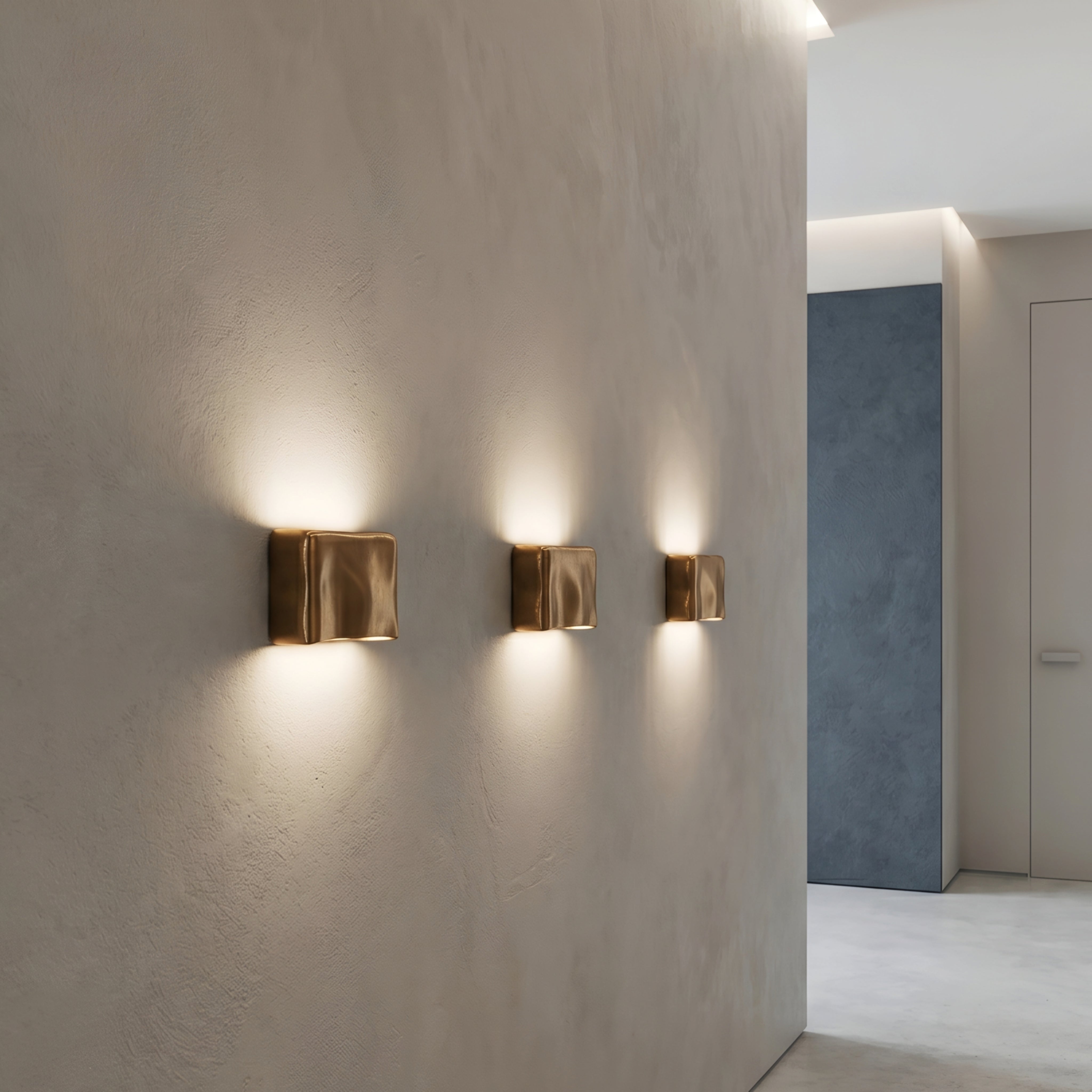 Vanta Curve Wall Sconce – Brushed Gold Decorative Lighting Modern Minimalist Metal Fixture