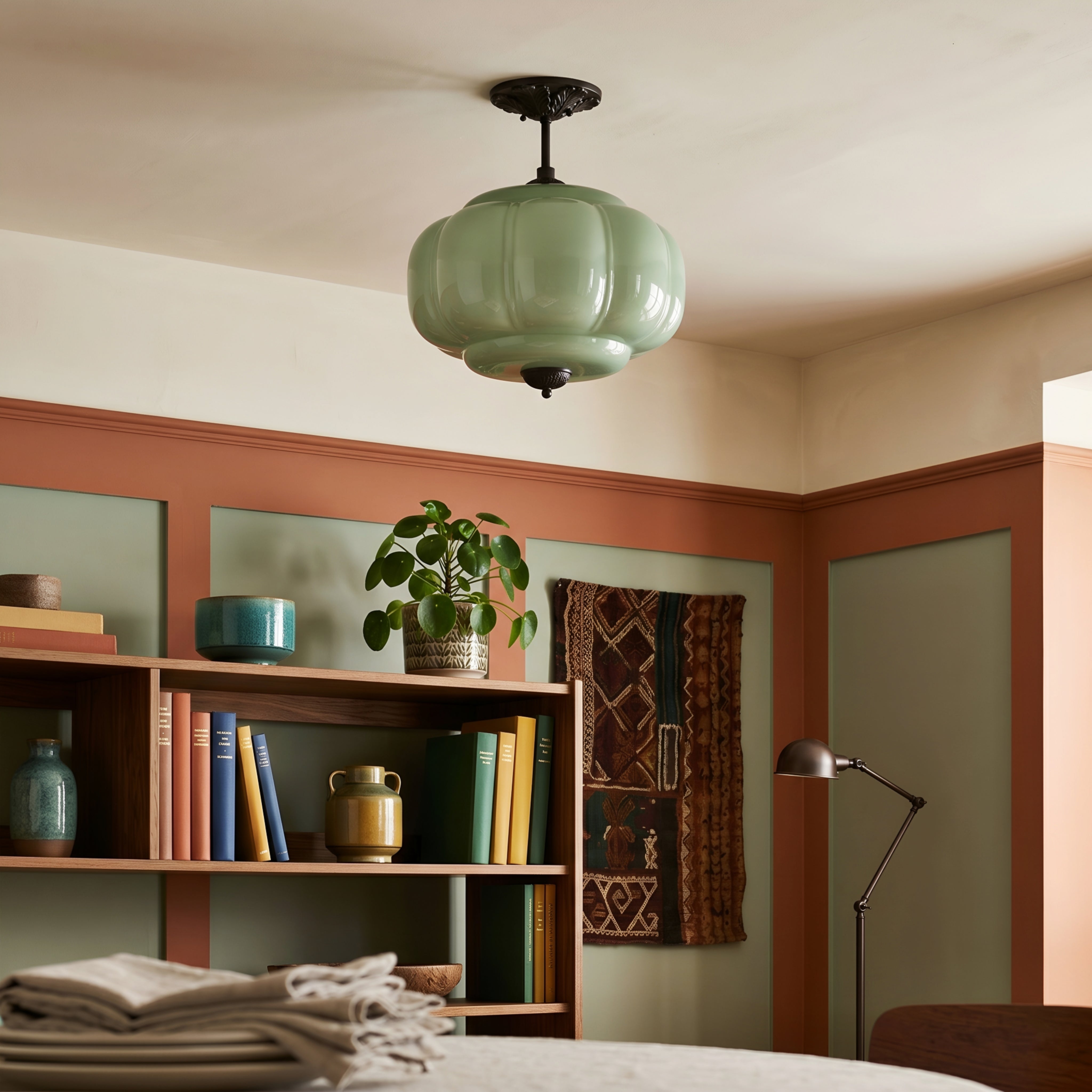Nimbra Cloud Semi-Flush Ceiling Light – White Glass Pendant Decorative Lighting Fixture Kitchen Bedroom