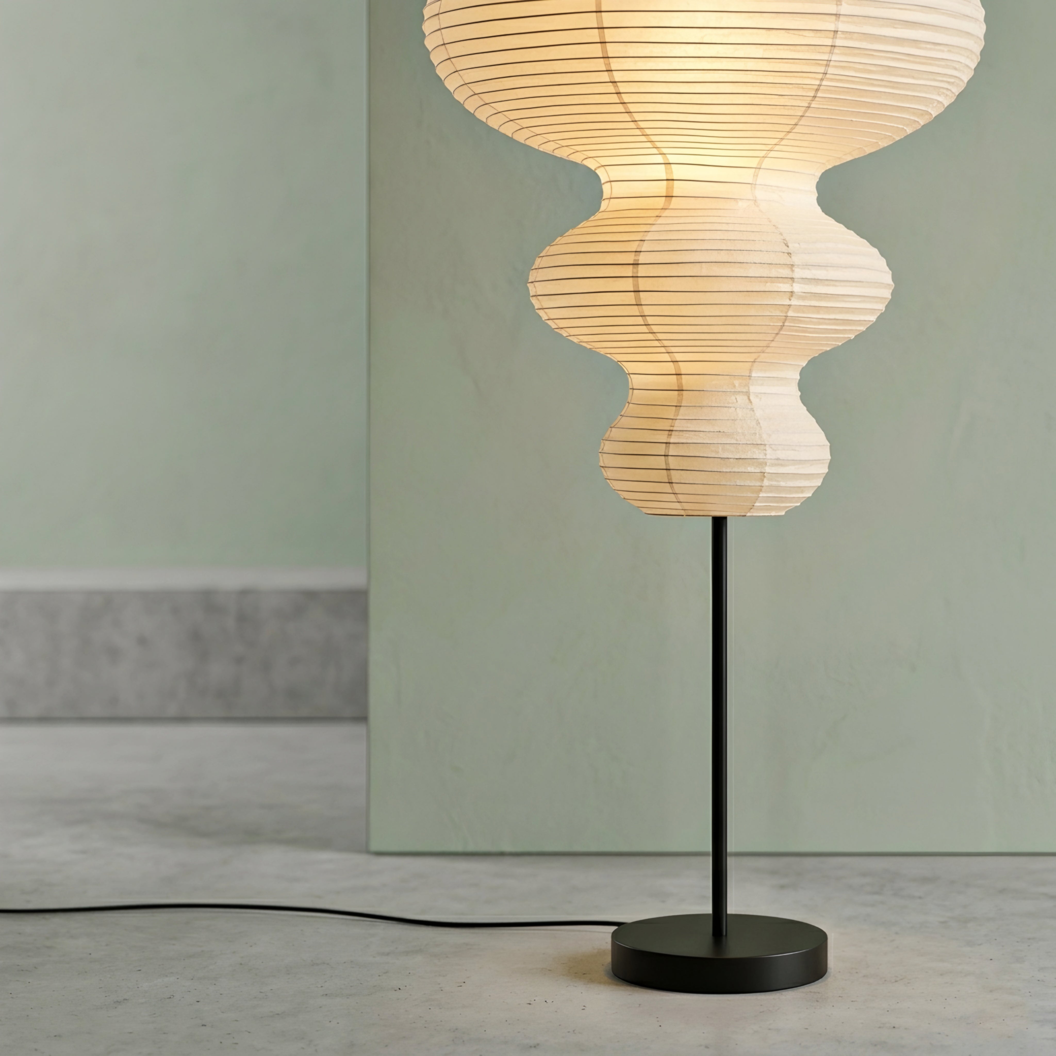 Stratum Tiered Floor Lamp – White Paper Lantern Standing Light Living Room Bedroom Decorative Lighting
