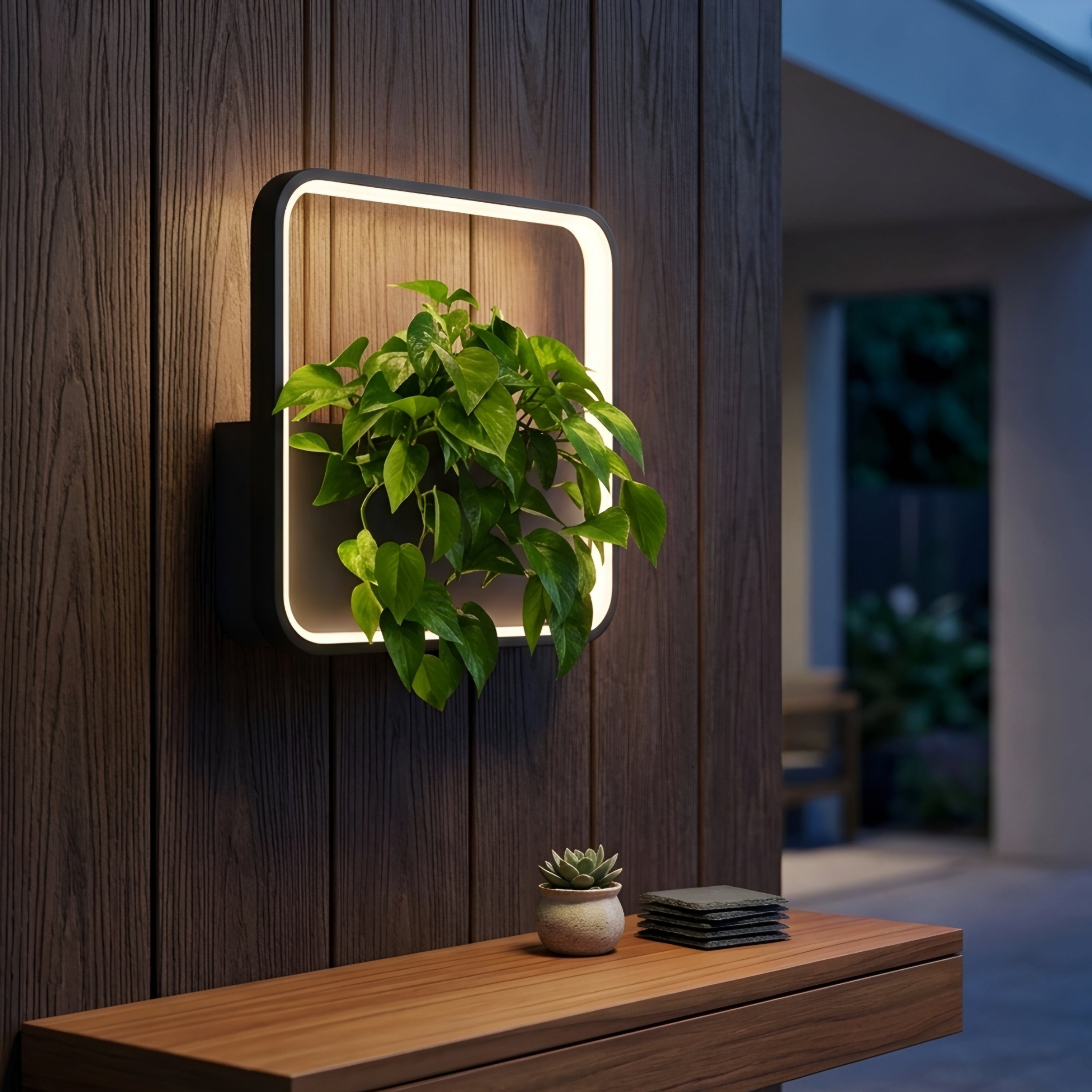 Hexara Geometric Wall Sconce – LED Modern Black Metal Decorative Lighting Living Room Bedroom