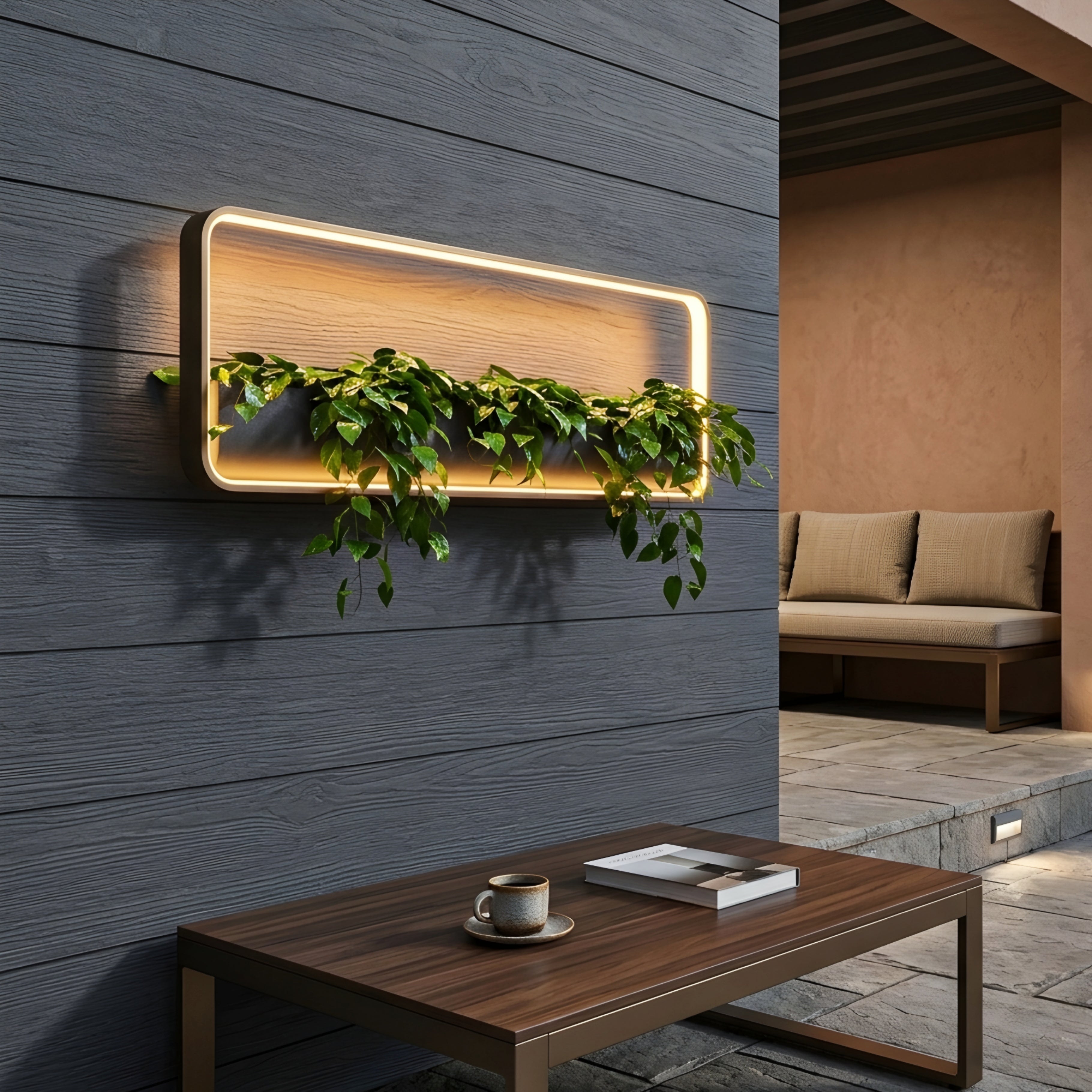 Hexara Geometric Wall Sconce – LED Modern Black Metal Decorative Lighting Living Room Bedroom