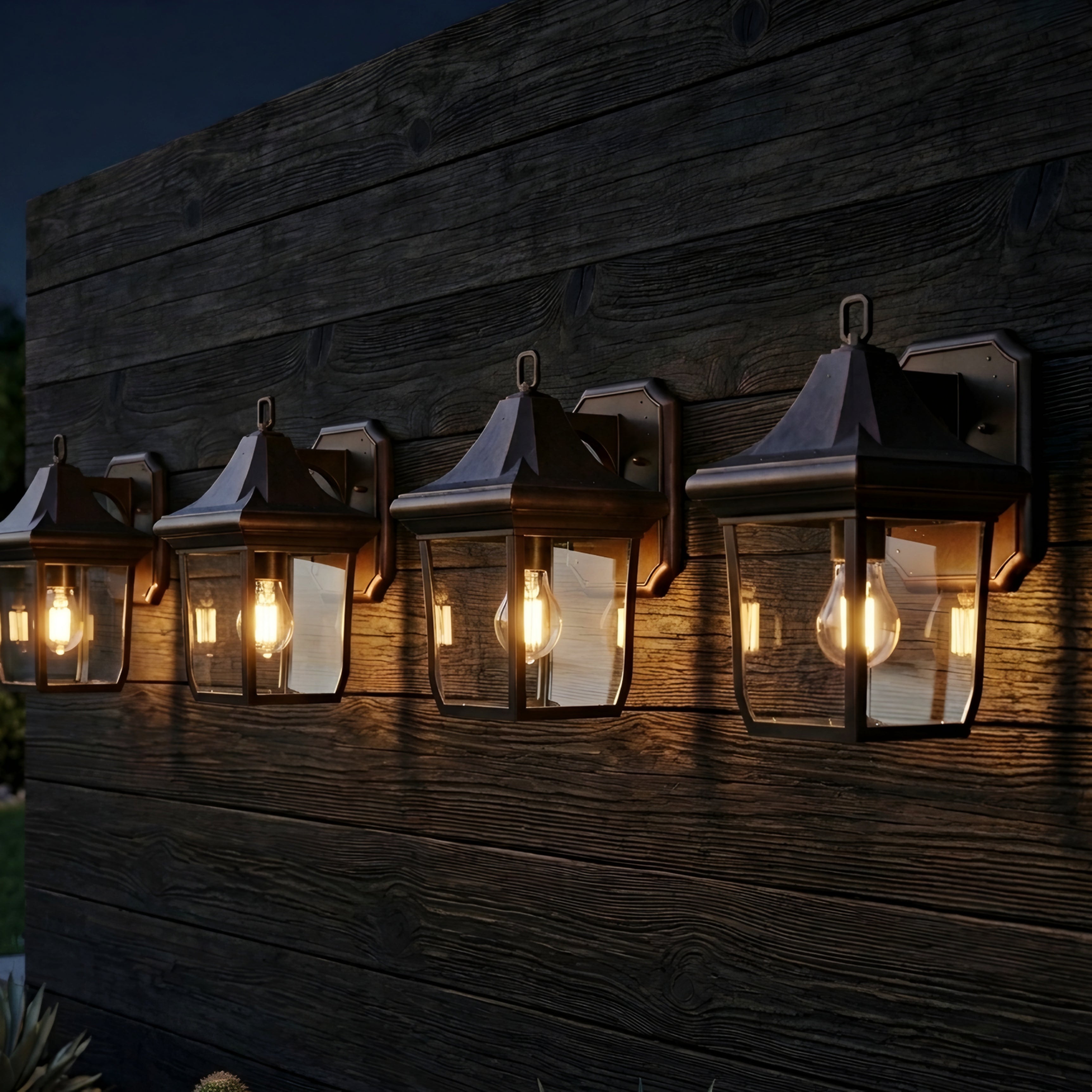 Harwick Manor Wall Sconce – Outdoor Bronze Lantern Light Porch Entryway Decorative Lighting