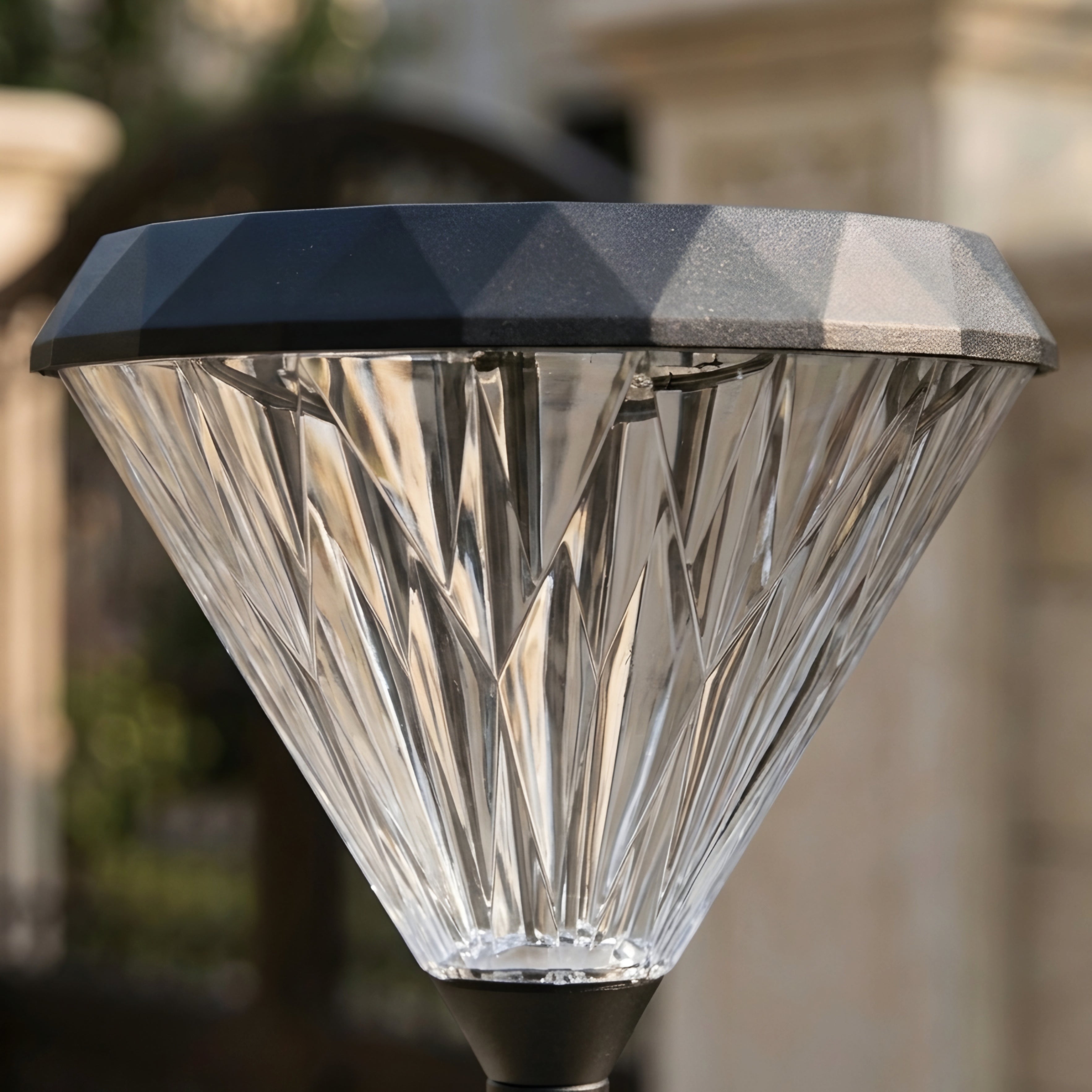 Prismar Solar Post Light – Outdoor Decorative Pillar Lamp LED Garden Pathway Driveway Lighting