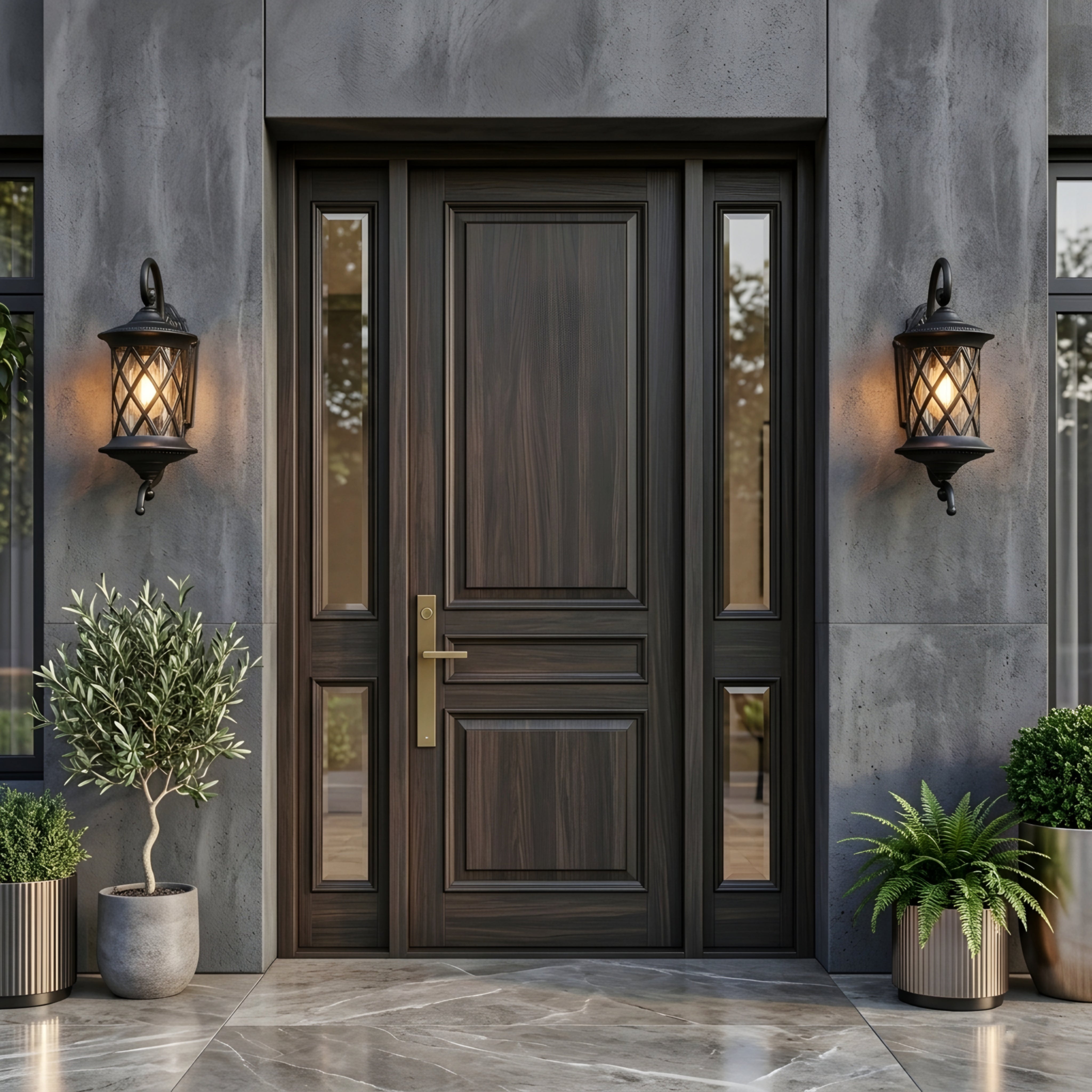 Trellis Scroll Wall Lantern – Outdoor Wall Sconce Decorative Lighting Bronze Lattice Patio Entryway