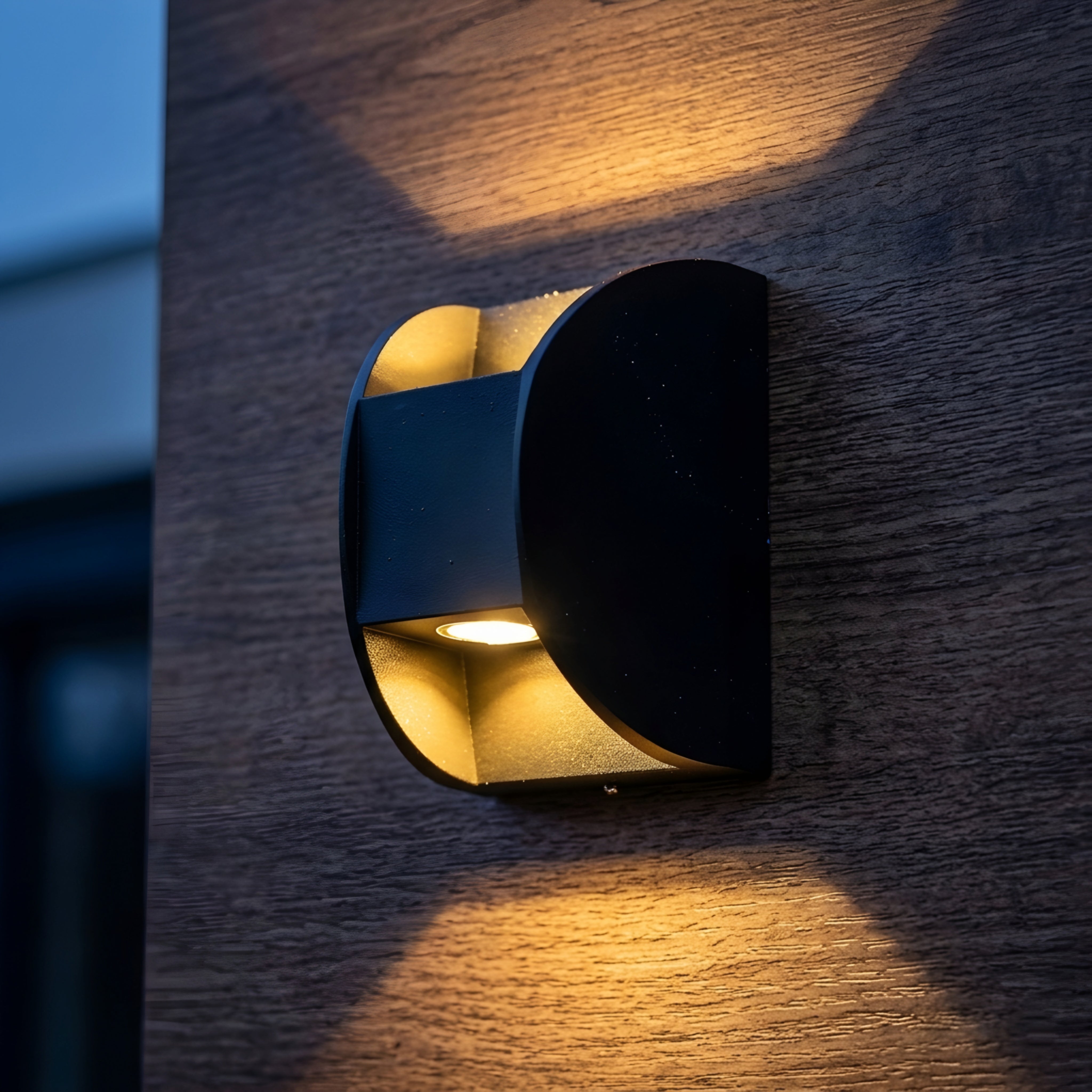 Vexlar Curve Wall Sconce – LED Outdoor Waterproof Modern Black Metal Decorative Lighting Fixture