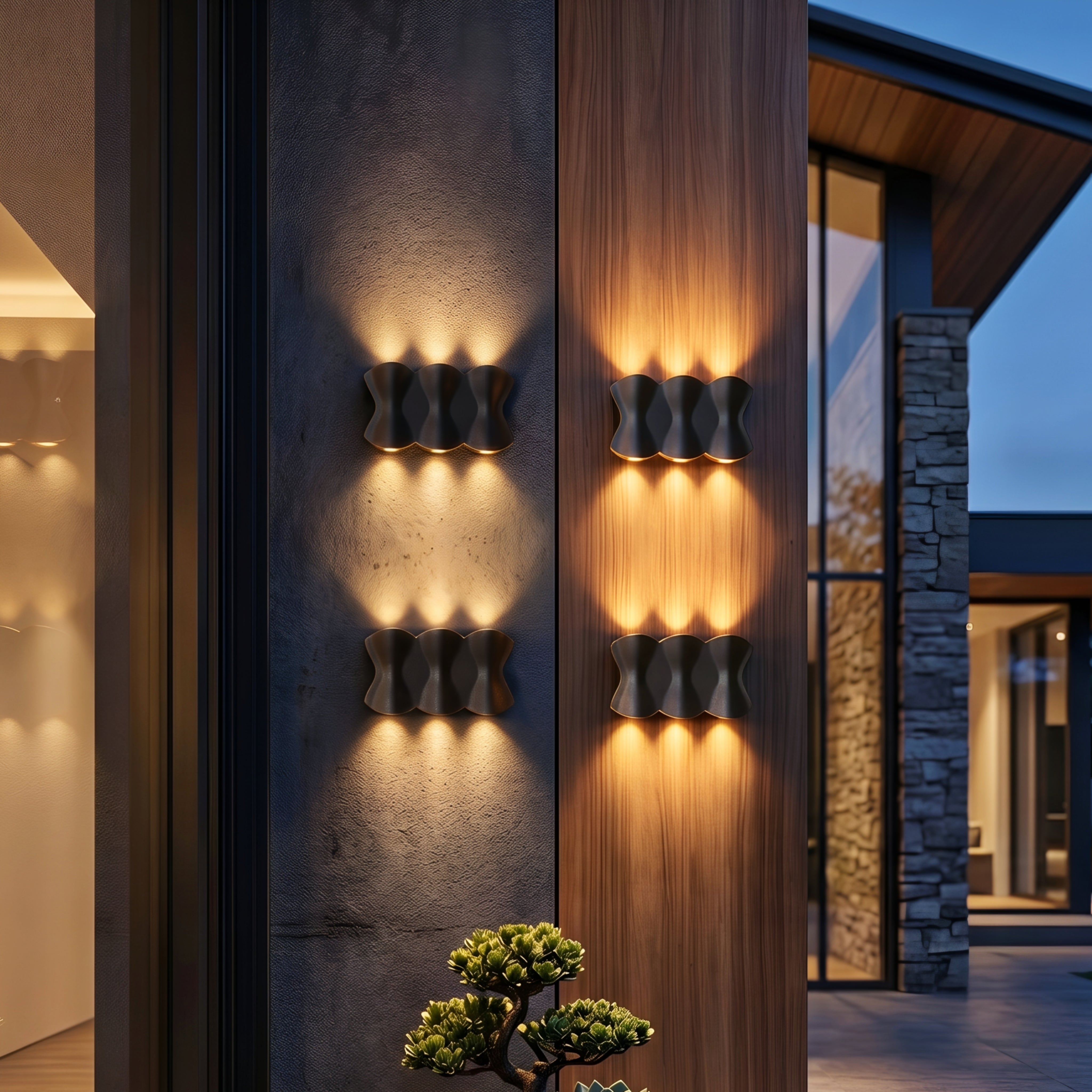 Ondula Wall Sconce – Black Metal Decorative Lighting Modern Candle Sconce Indoor Outdoor Mounted