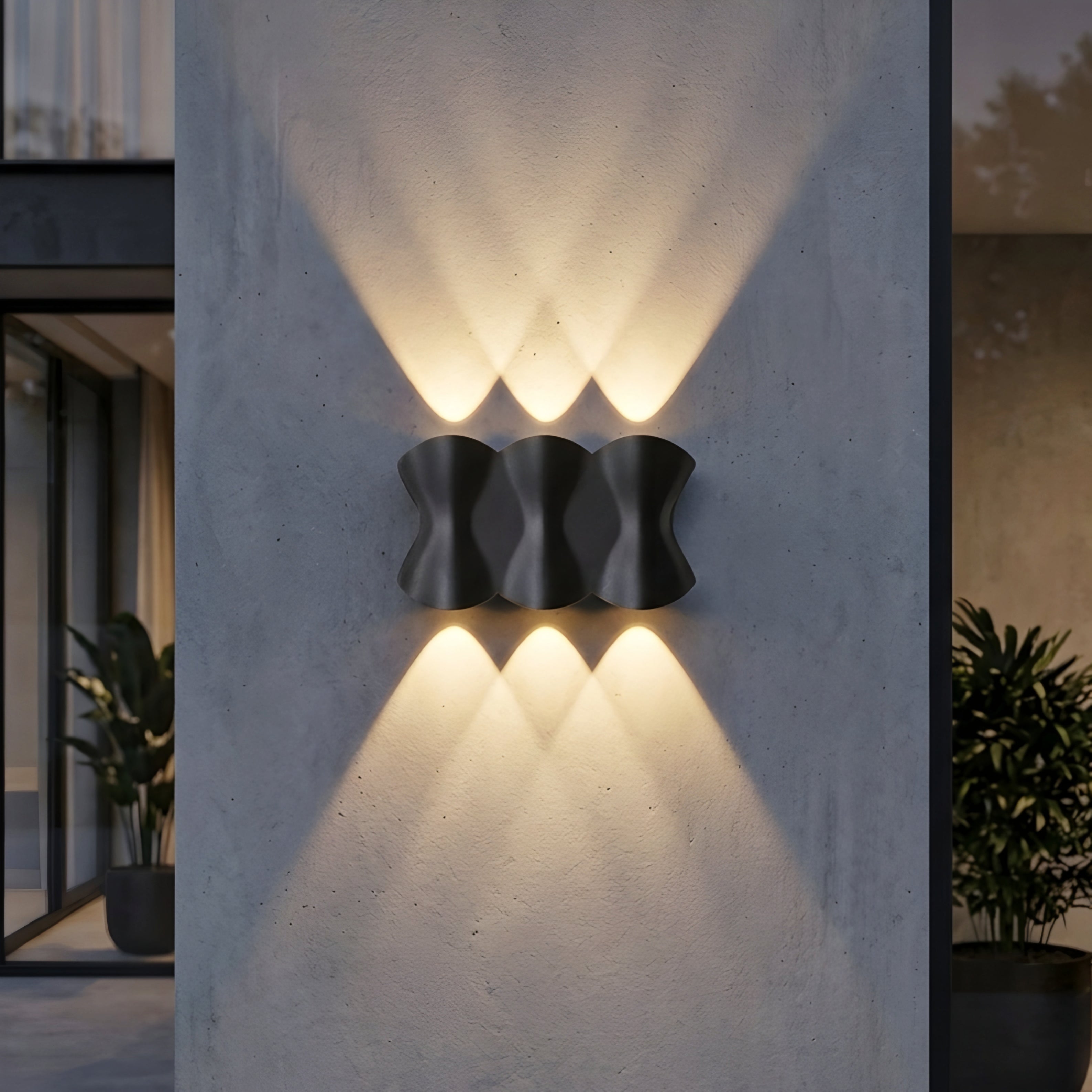 Ondula Wall Sconce – Black Metal Decorative Lighting Modern Candle Sconce Indoor Outdoor Mounted