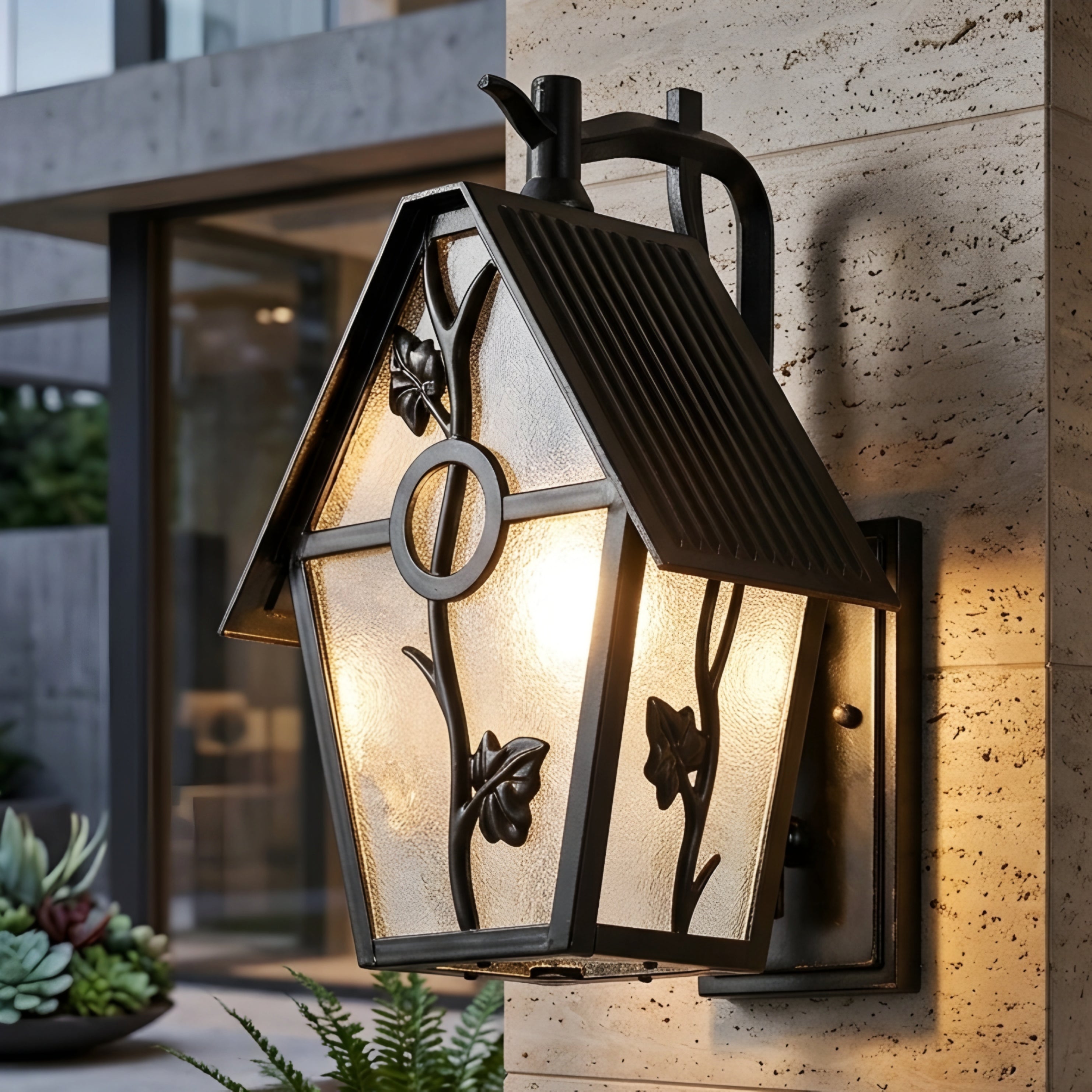 Briarwood Carriage Outdoor Wall Sconce – Rustic Lantern Style Decorative Lighting Fixture Patio Entryway