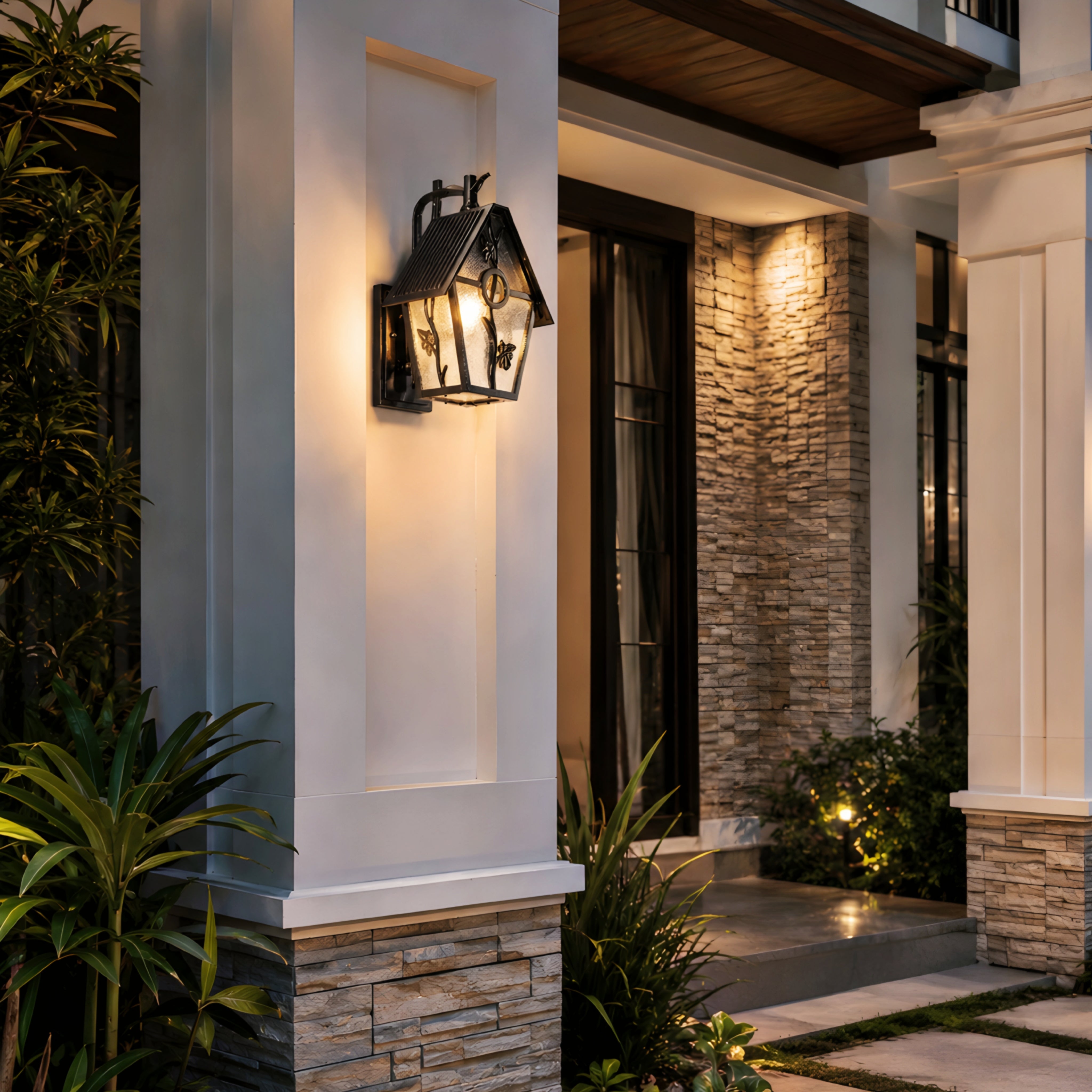 Briarwood Carriage Outdoor Wall Sconce – Rustic Lantern Style Decorative Lighting Fixture Patio Entryway