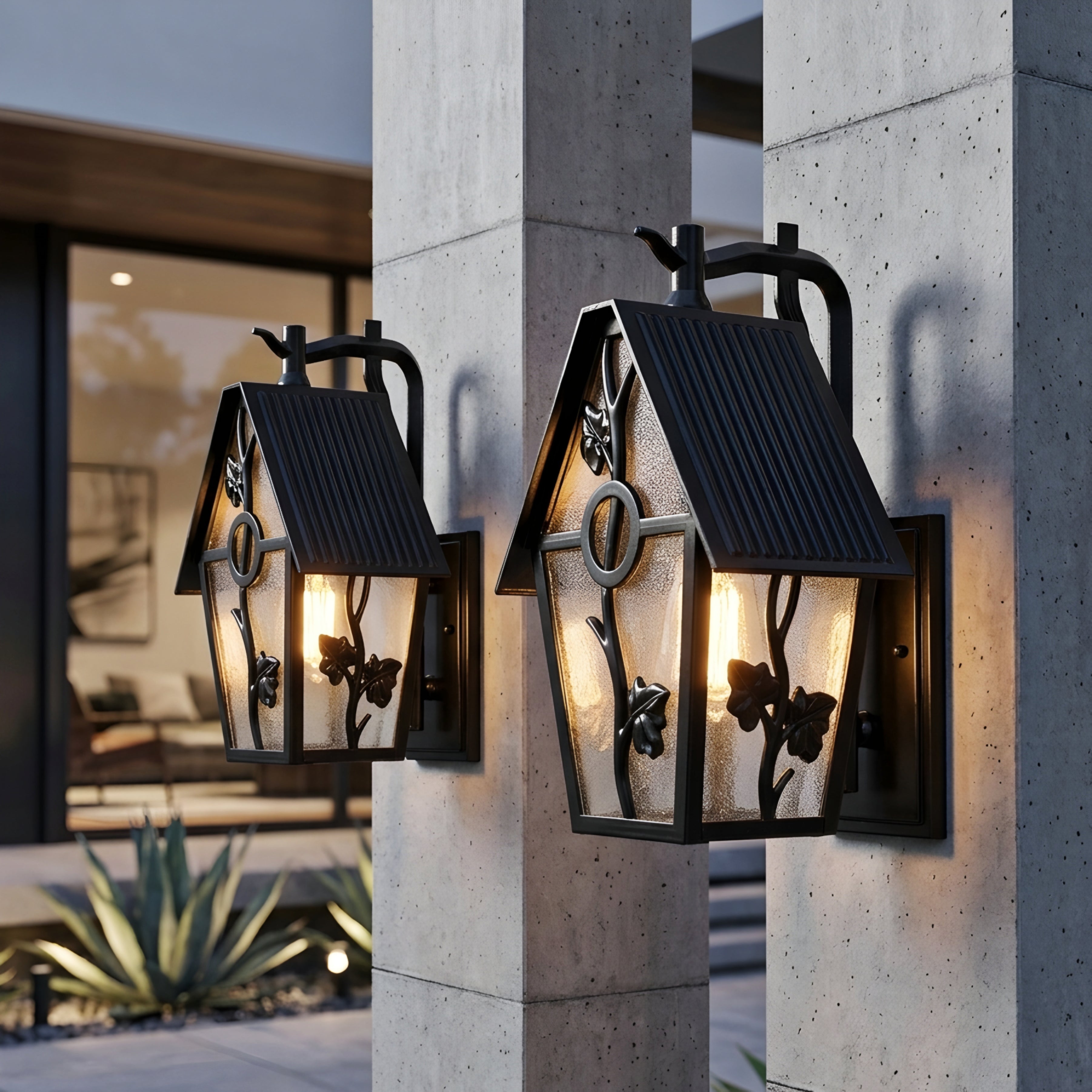 Briarwood Carriage Outdoor Wall Sconce – Rustic Lantern Style Decorative Lighting Fixture Patio Entryway