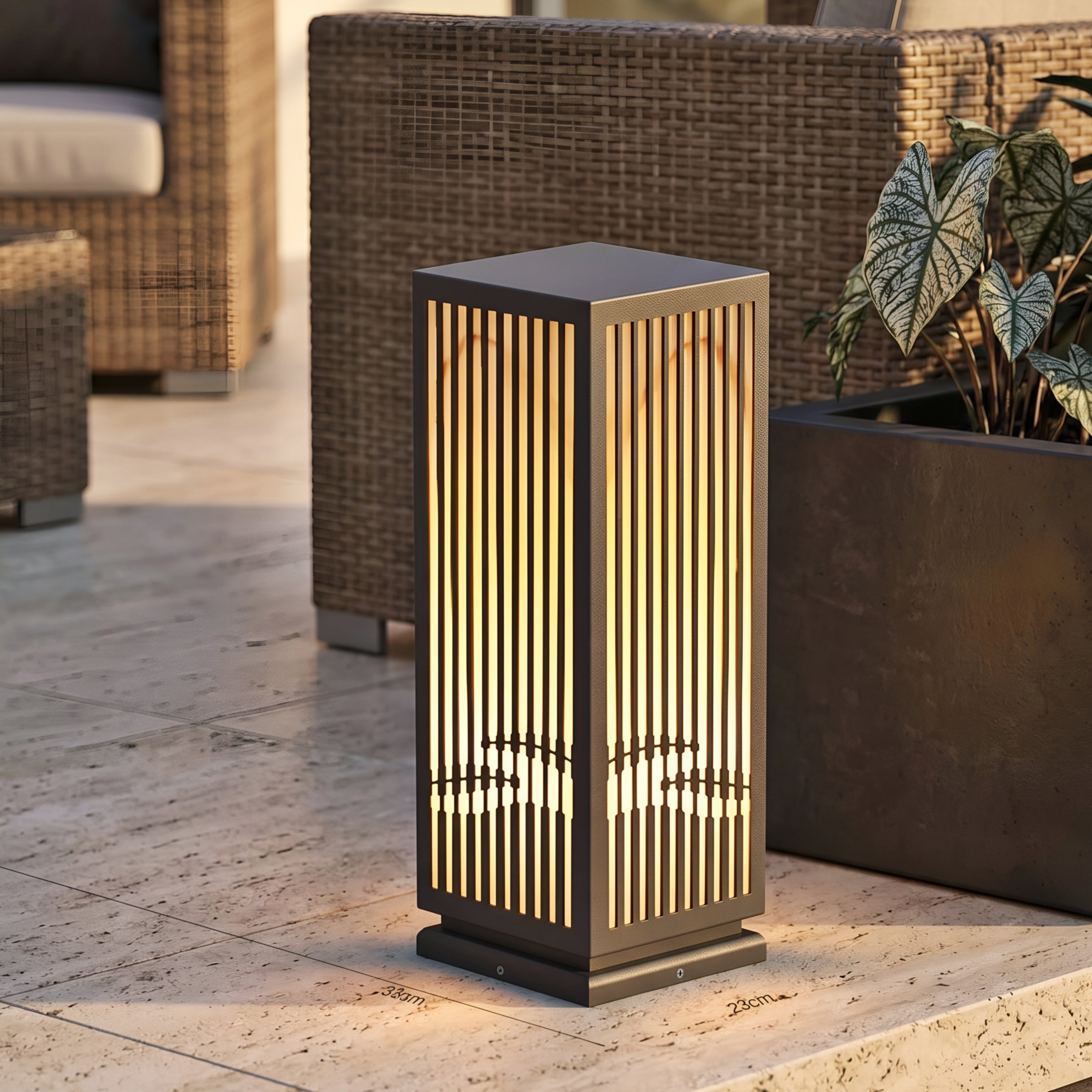 Vertara Bollard Light – LED Outdoor Pathway Decorative Landscape Lighting Modern Patio Garden Driveway