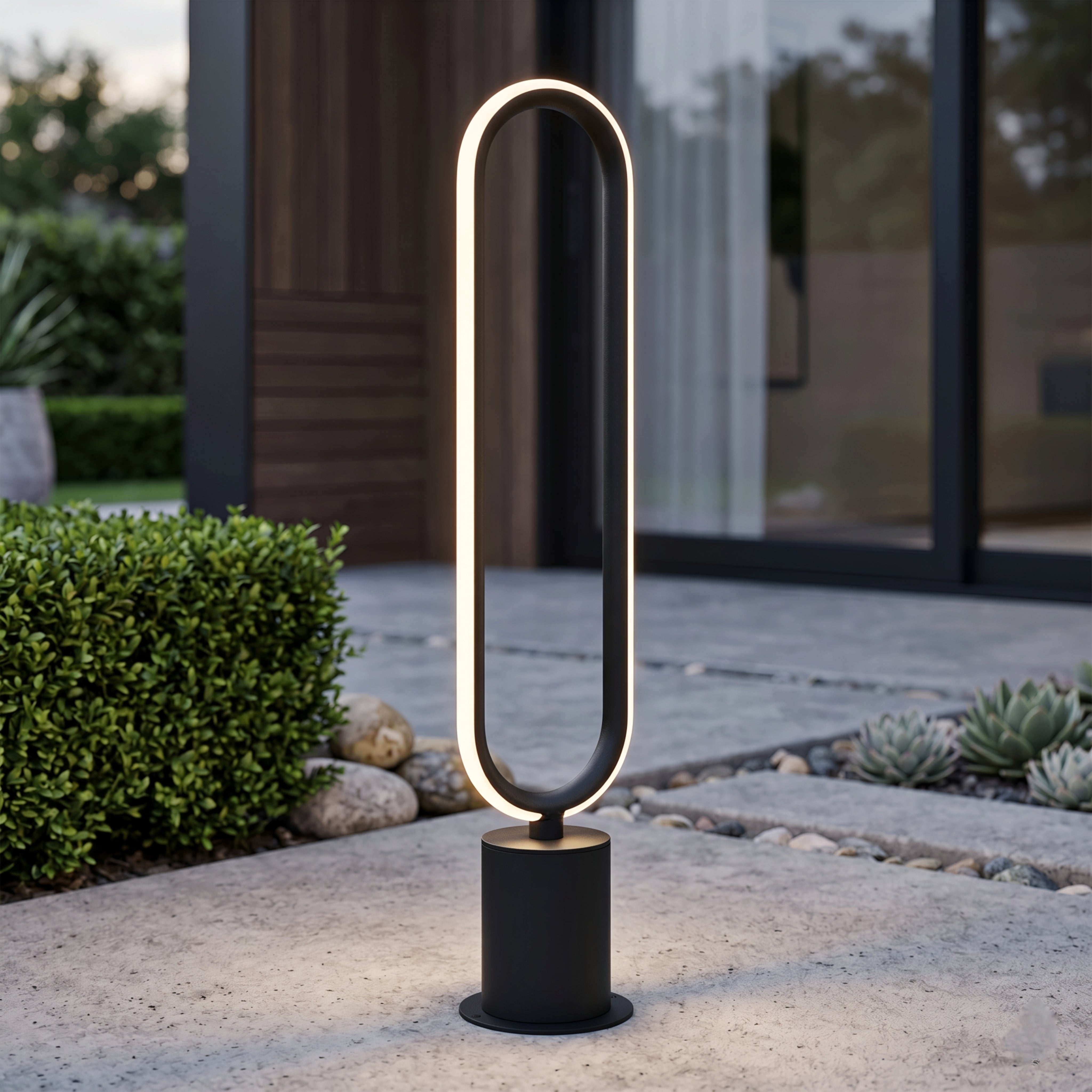 Rine Hoop Floor Lamp – LED Decorative Lighting Living Room Modern Oval Metal Standing Light