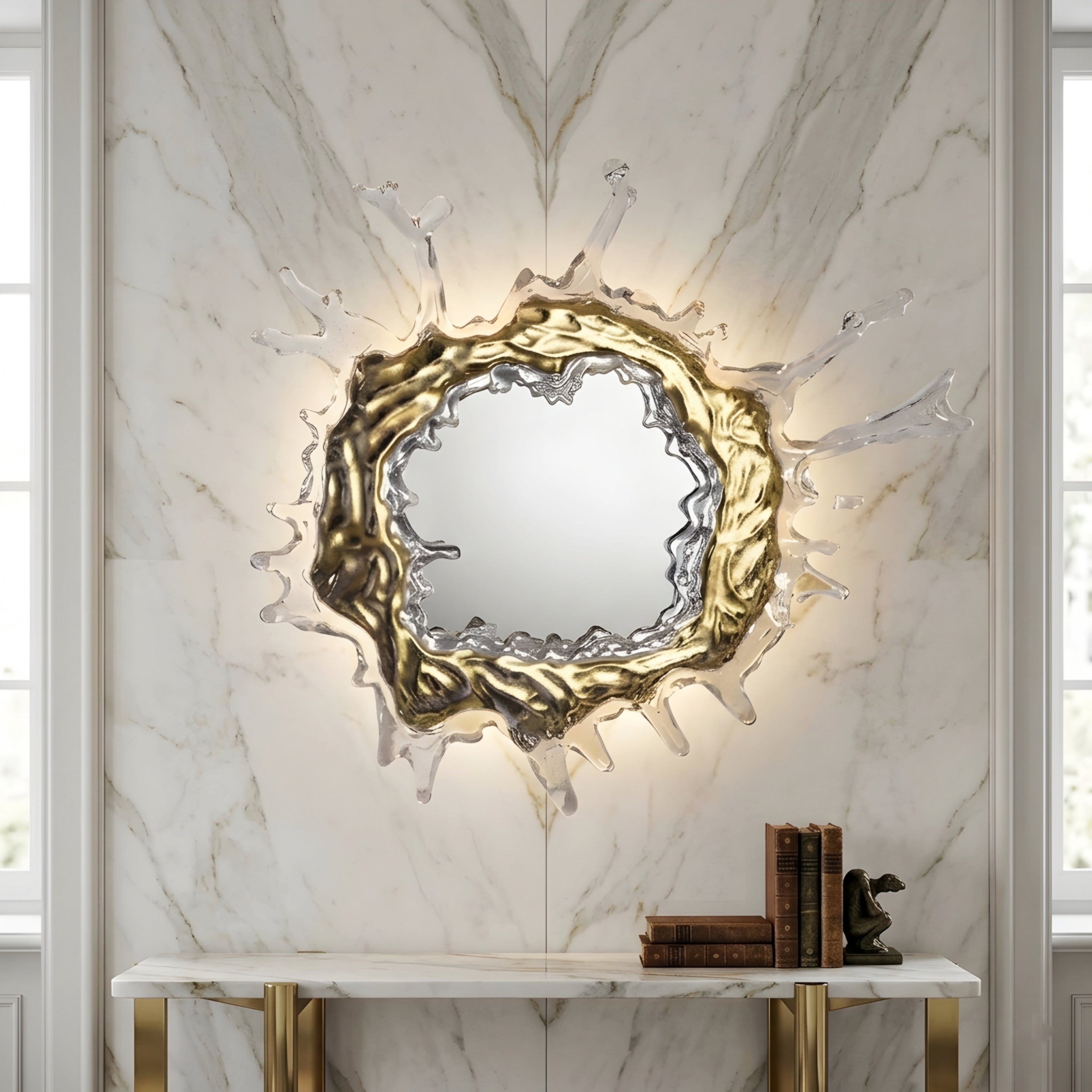 Zelvior Wall Sconce – LED Flameless Candles Wall Mounted Decorative Lighting Gold Silver Finish