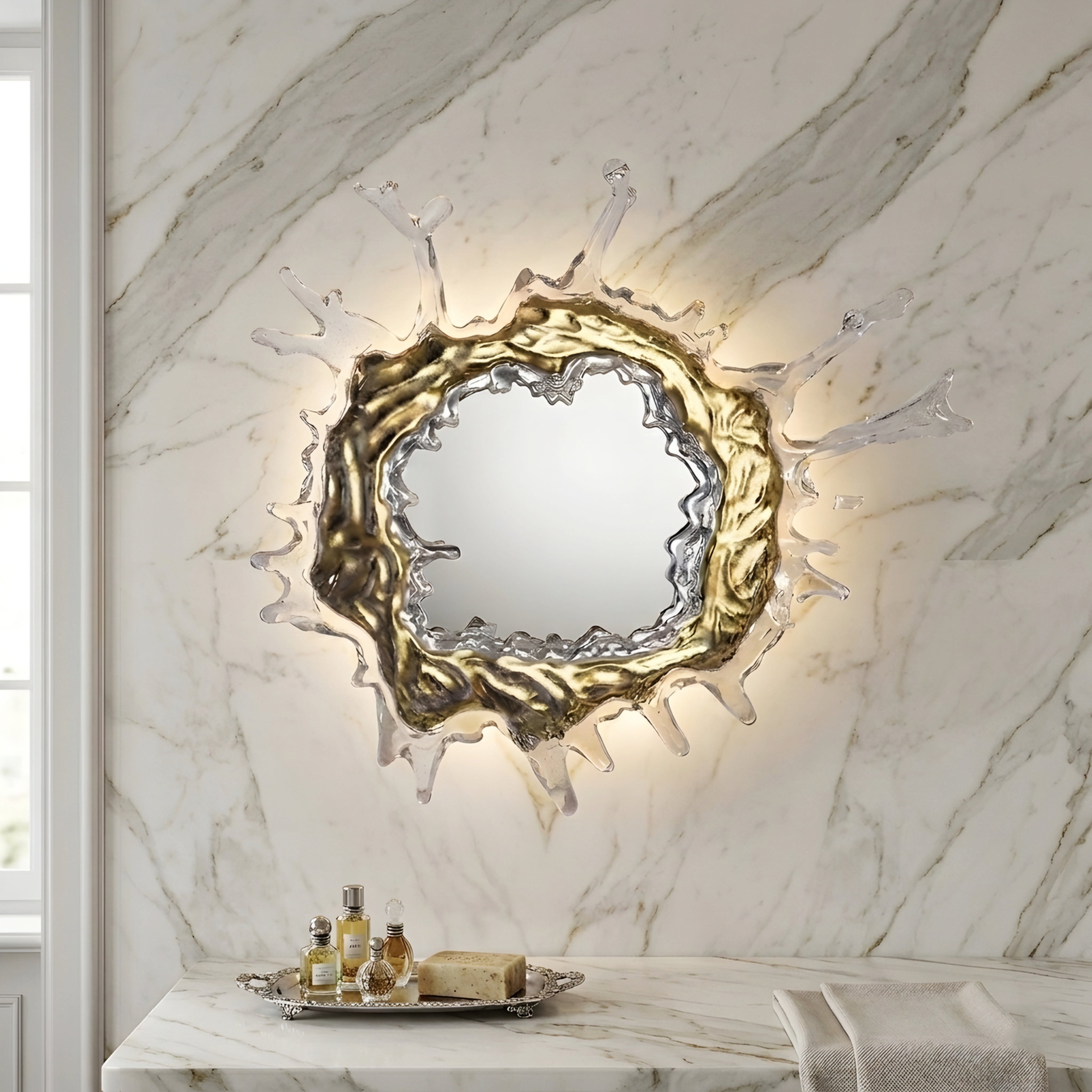 Zelvior Wall Sconce – LED Flameless Candles Wall Mounted Decorative Lighting Gold Silver Finish