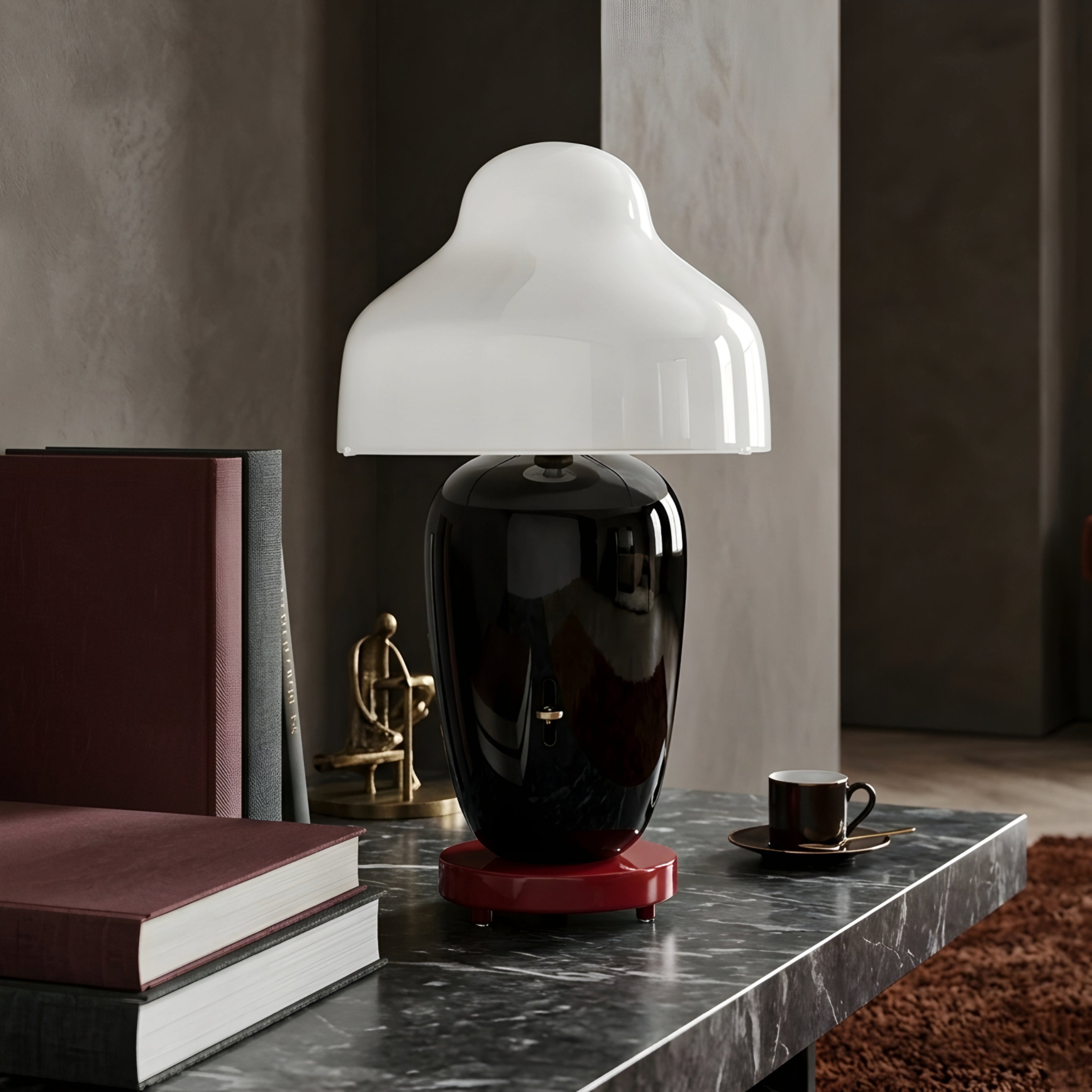 Lorvex Table Lamp – Ceramic Blue White Decorative Living Room Bedroom Hand Painted Ginger Jar