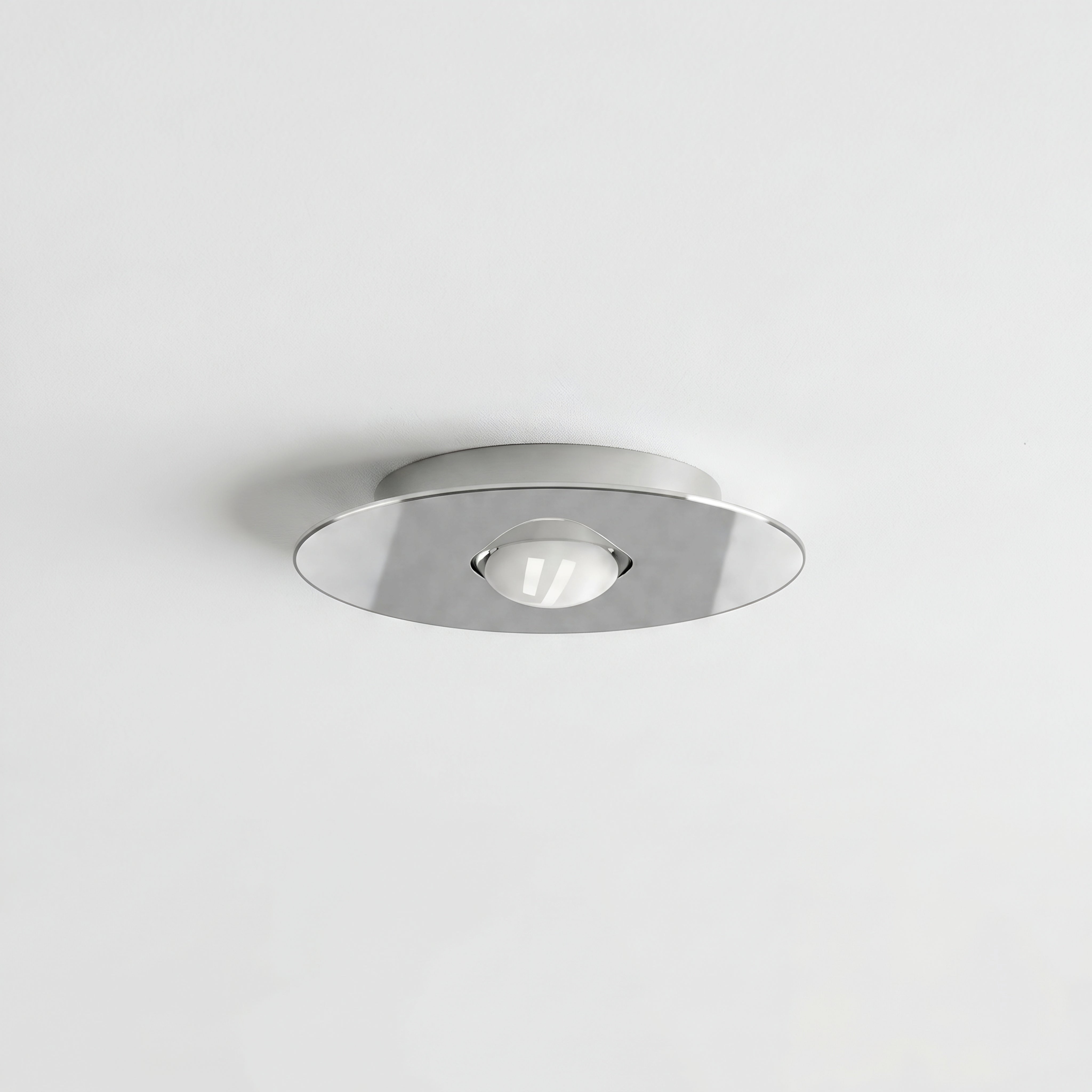 Orbix Tri Ceiling Light – LED Modern Flush Mount Adjustable Disc Black Chrome Kitchen Living Room