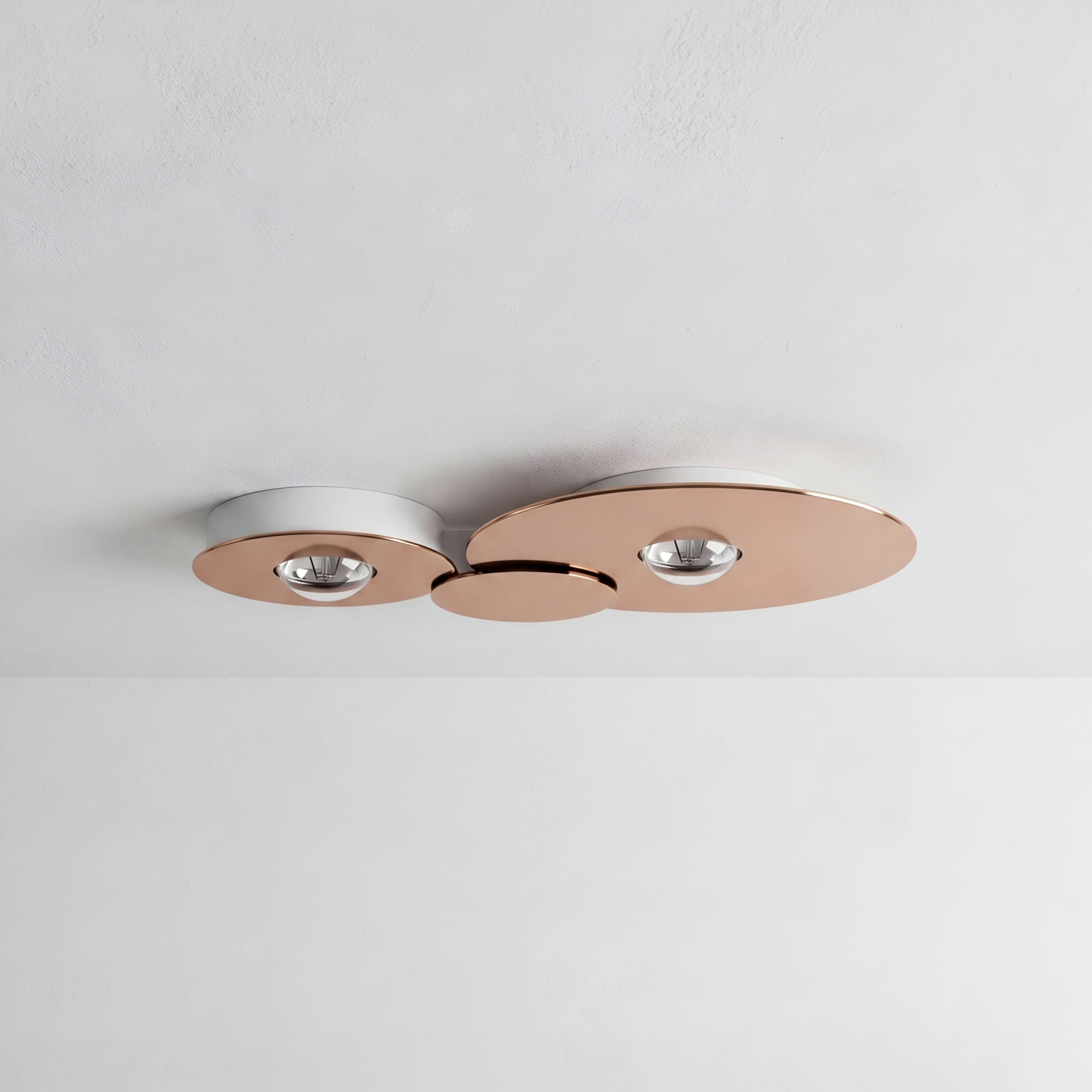 Orbix Tri Ceiling Light – LED Modern Flush Mount Adjustable Disc Black Chrome Kitchen Living Room