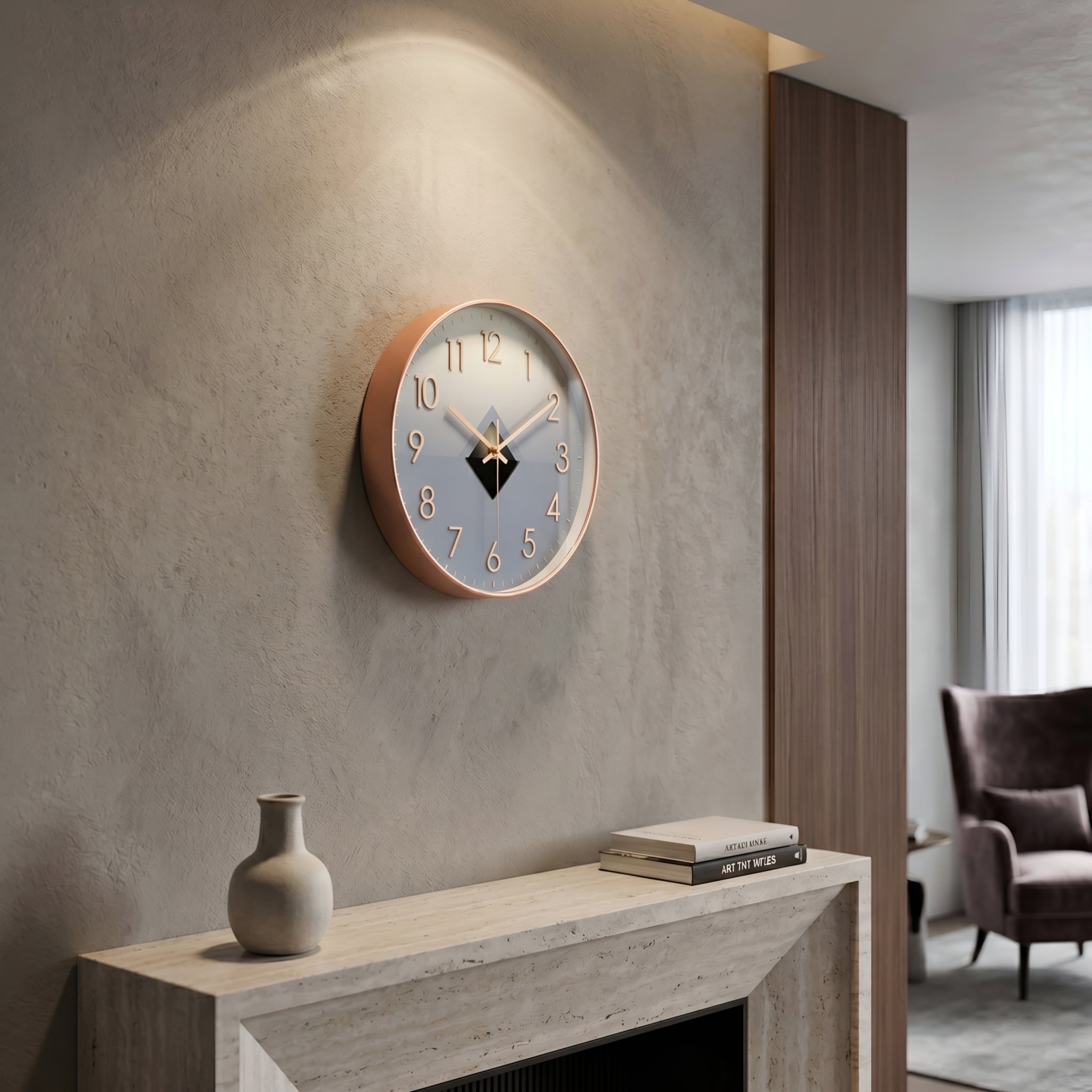Solsyn Gradient Wall Clock – Silent Quartz Modern Decorative Living Room Bedroom Large Round