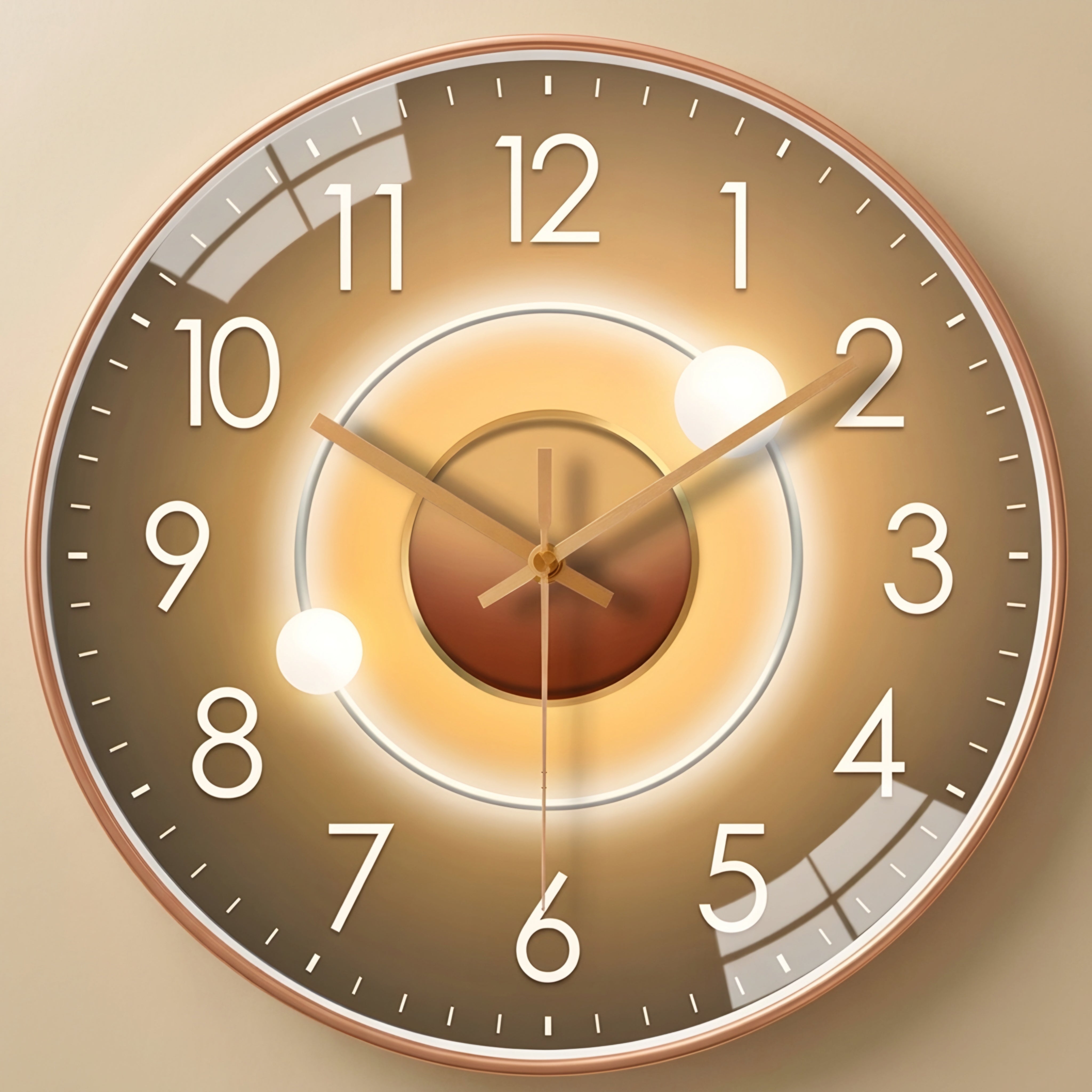 Solsyn Gradient Wall Clock – Silent Quartz Modern Decorative Living Room Bedroom Large Round