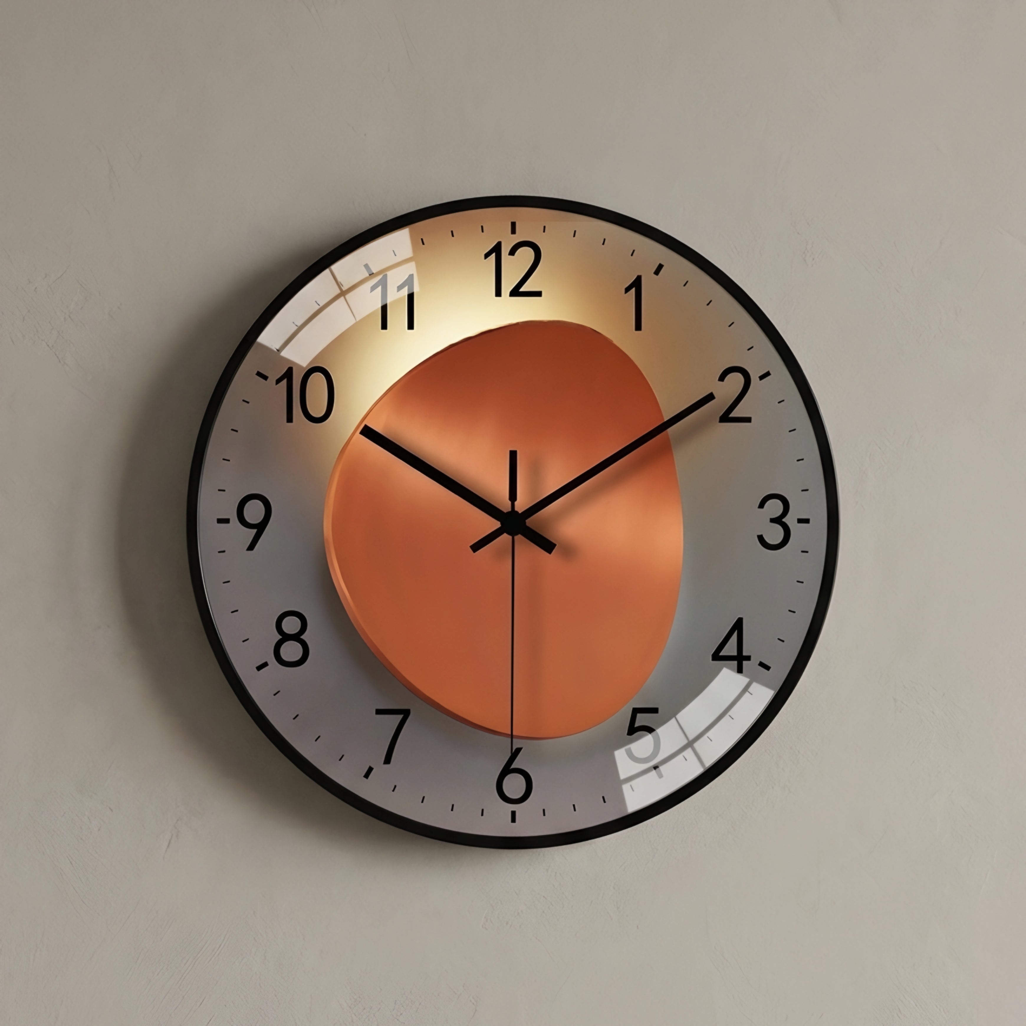 Solsyn Gradient Wall Clock – Silent Quartz Modern Decorative Living Room Bedroom Large Round
