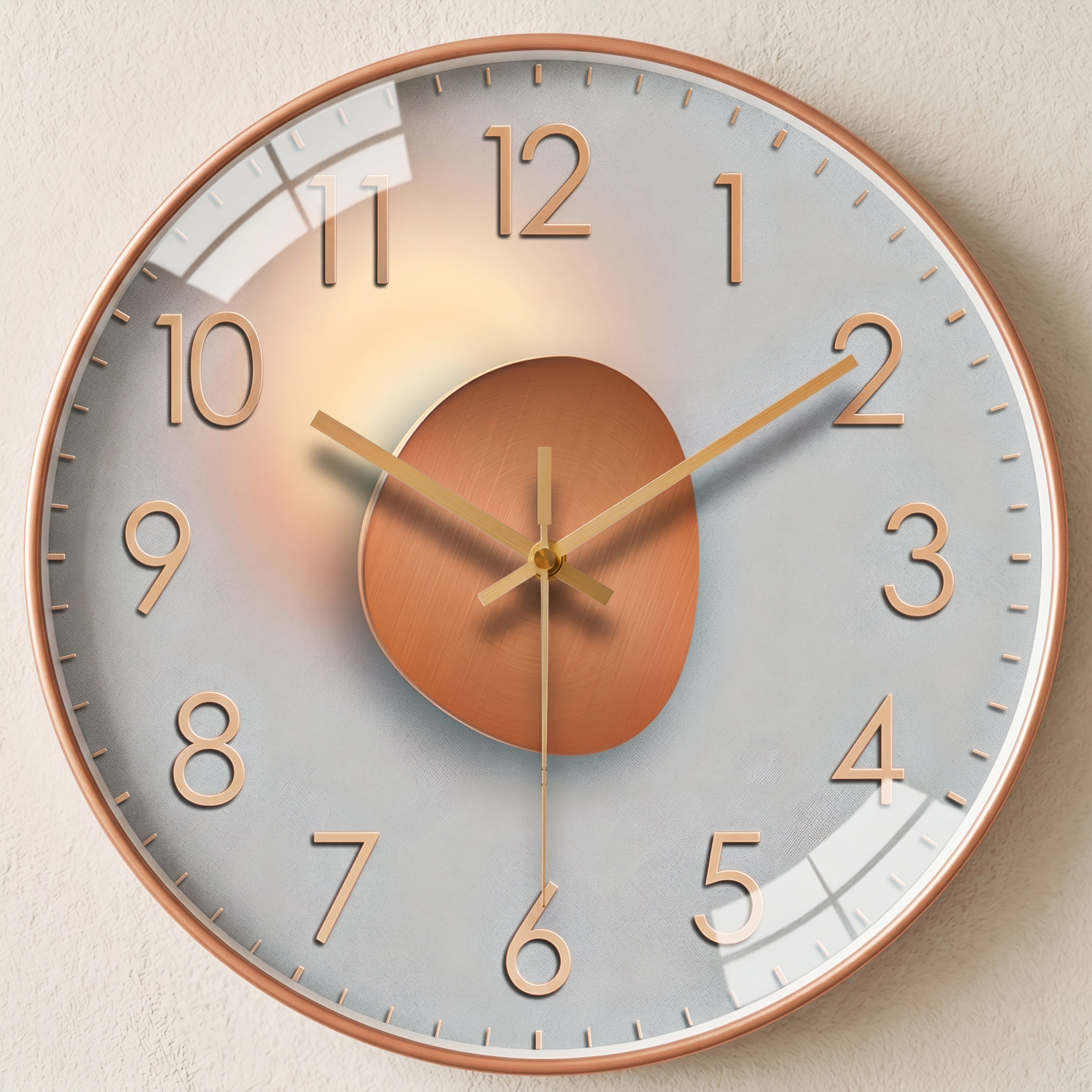 Solsyn Gradient Wall Clock – Silent Quartz Modern Decorative Living Room Bedroom Large Round