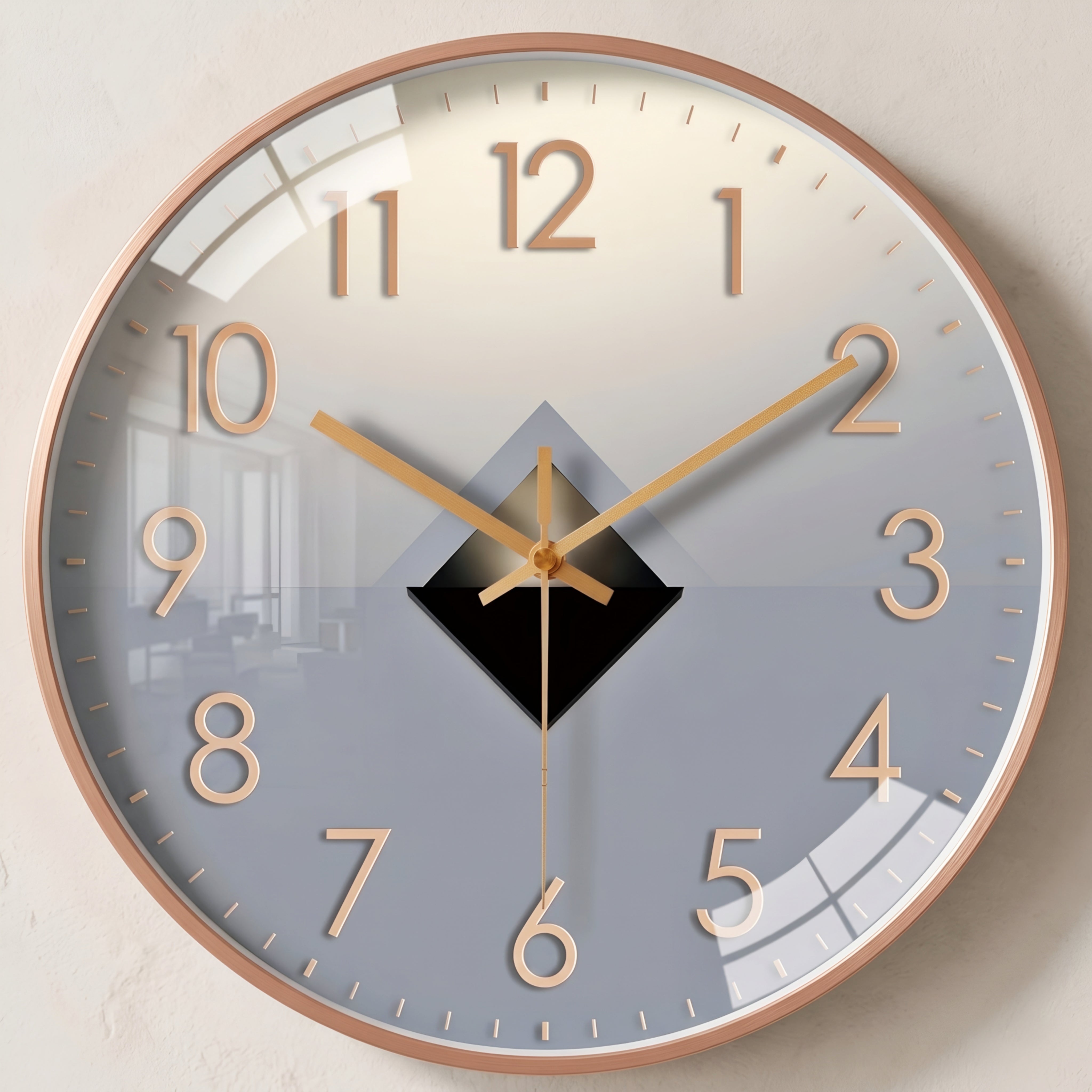 Solsyn Gradient Wall Clock – Silent Quartz Modern Decorative Living Room Bedroom Large Round
