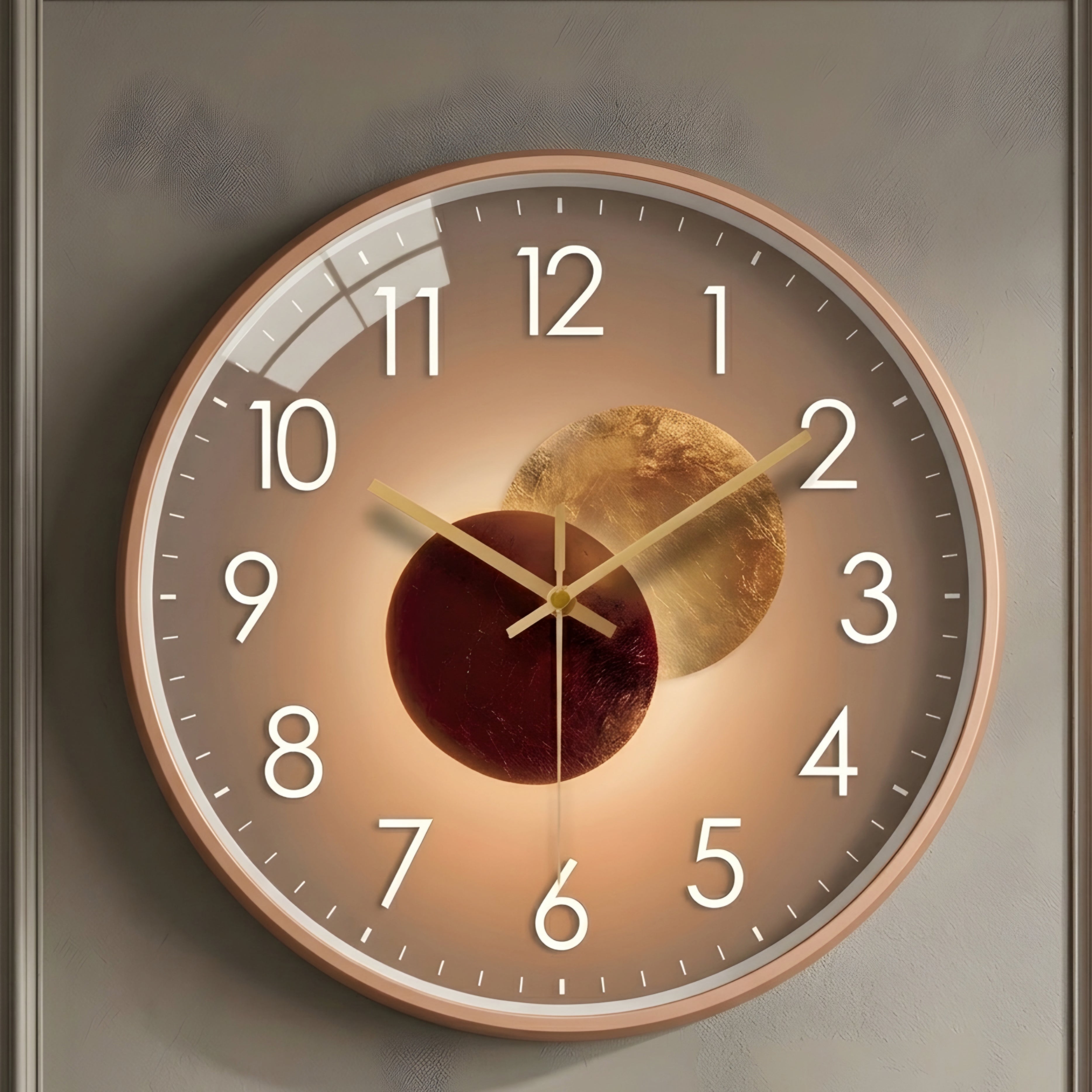 Solsyn Gradient Wall Clock – Silent Quartz Modern Decorative Living Room Bedroom Large Round