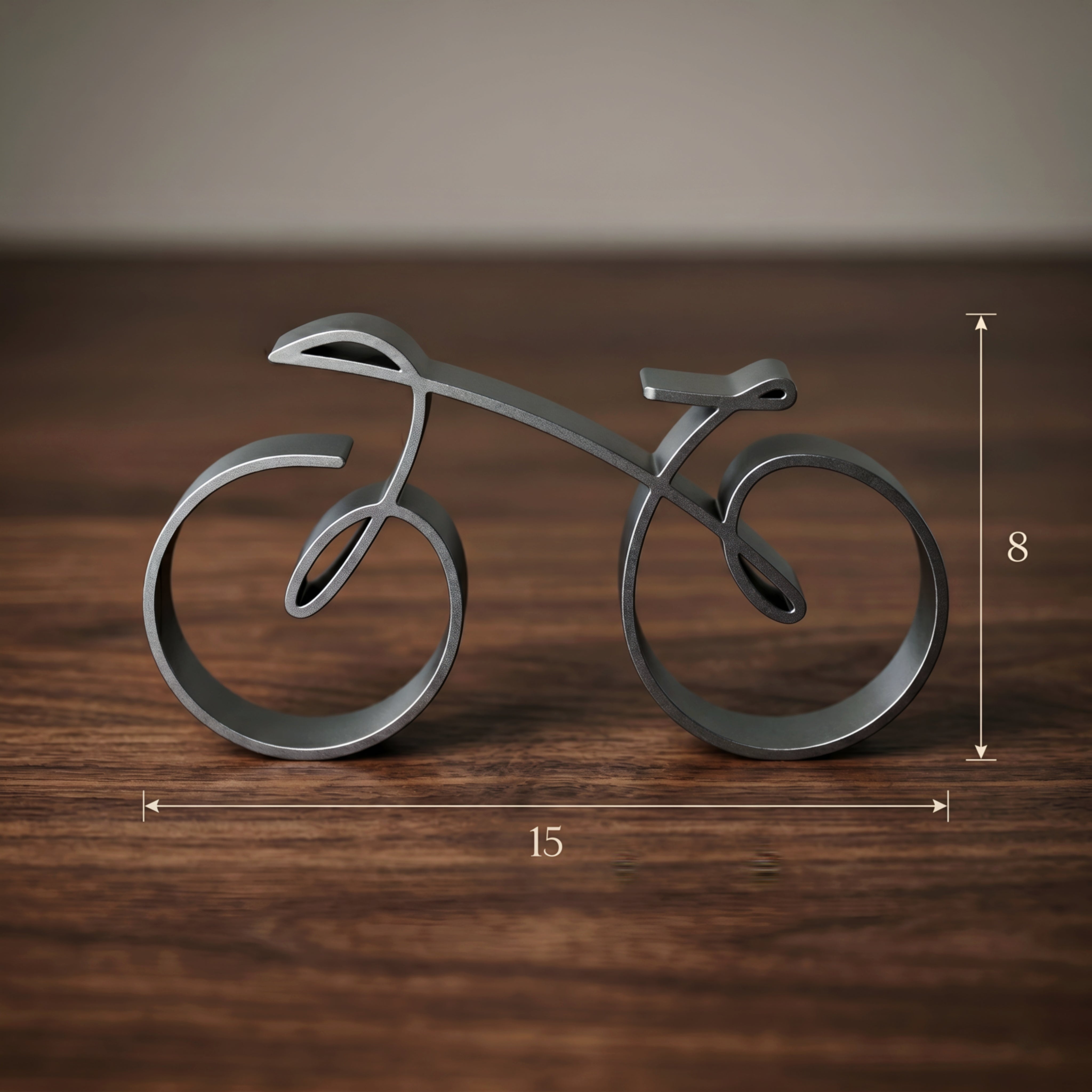 Veklo Bicycle Sculpture – Modern Metal Desk Decor Minimalist Office Home Decorative Art Piece