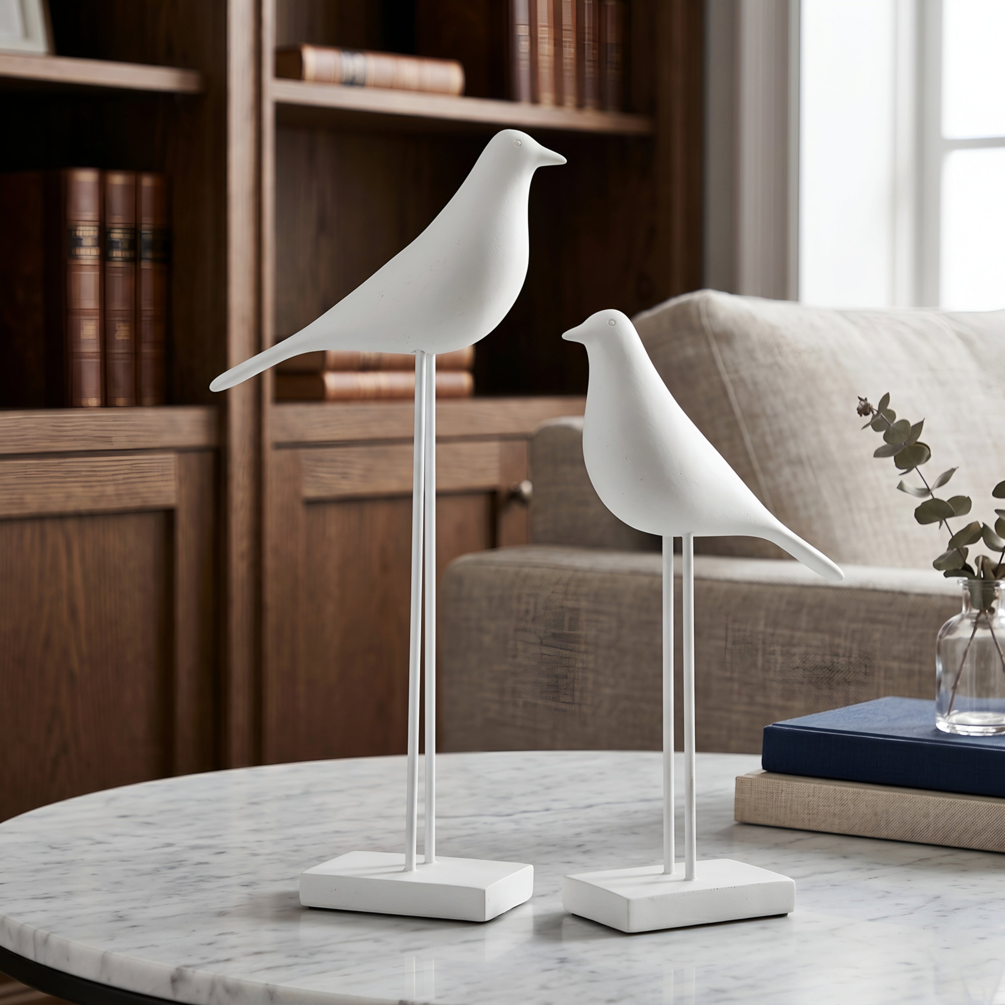 Avius Bird Figurine – Minimalist Decorative Sculpture Modern Home Decor Standing Accent Piece