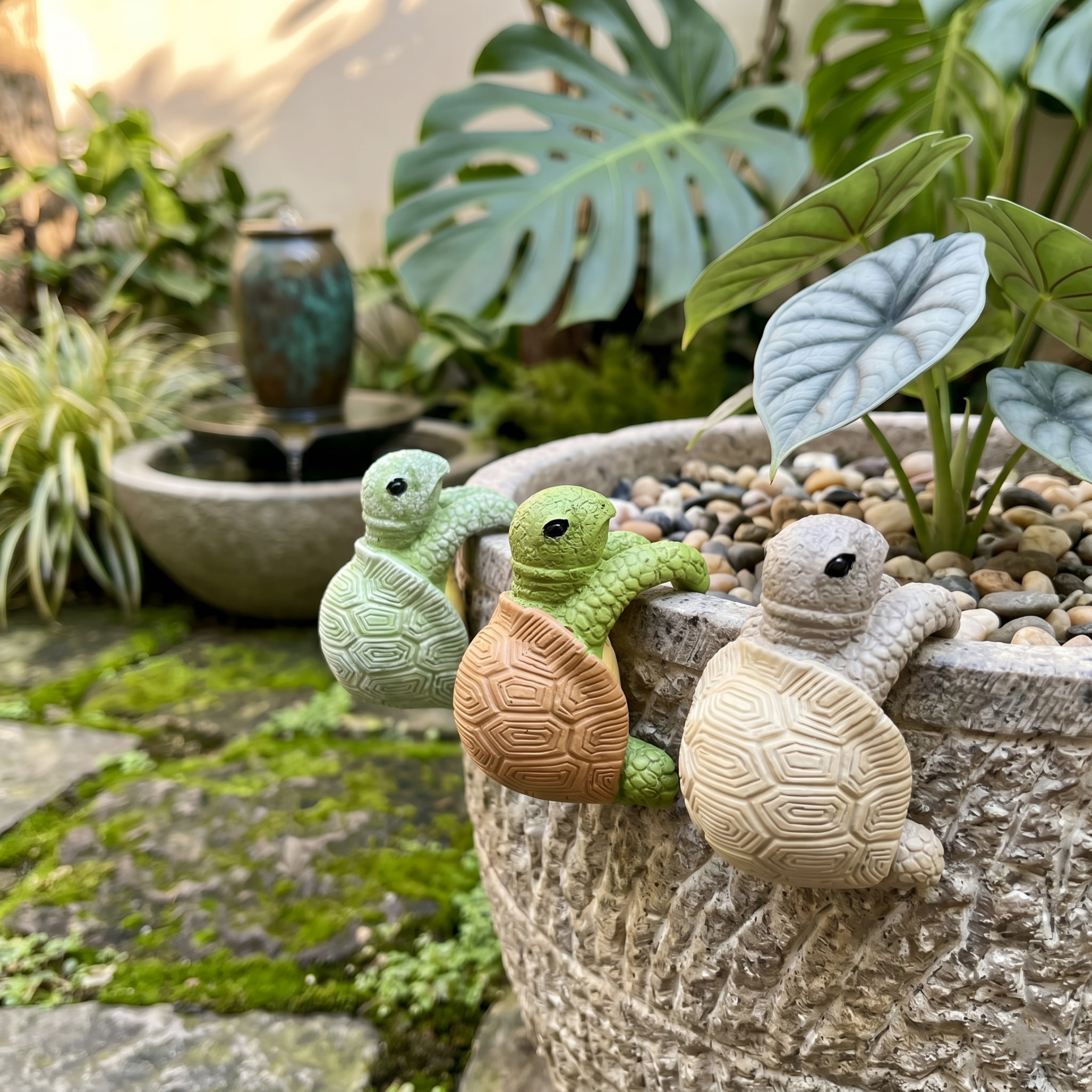 Terravine Climbing Turtle Pot Hanger – Garden Decor Planter Hook Outdoor Living Room Decorative Accent