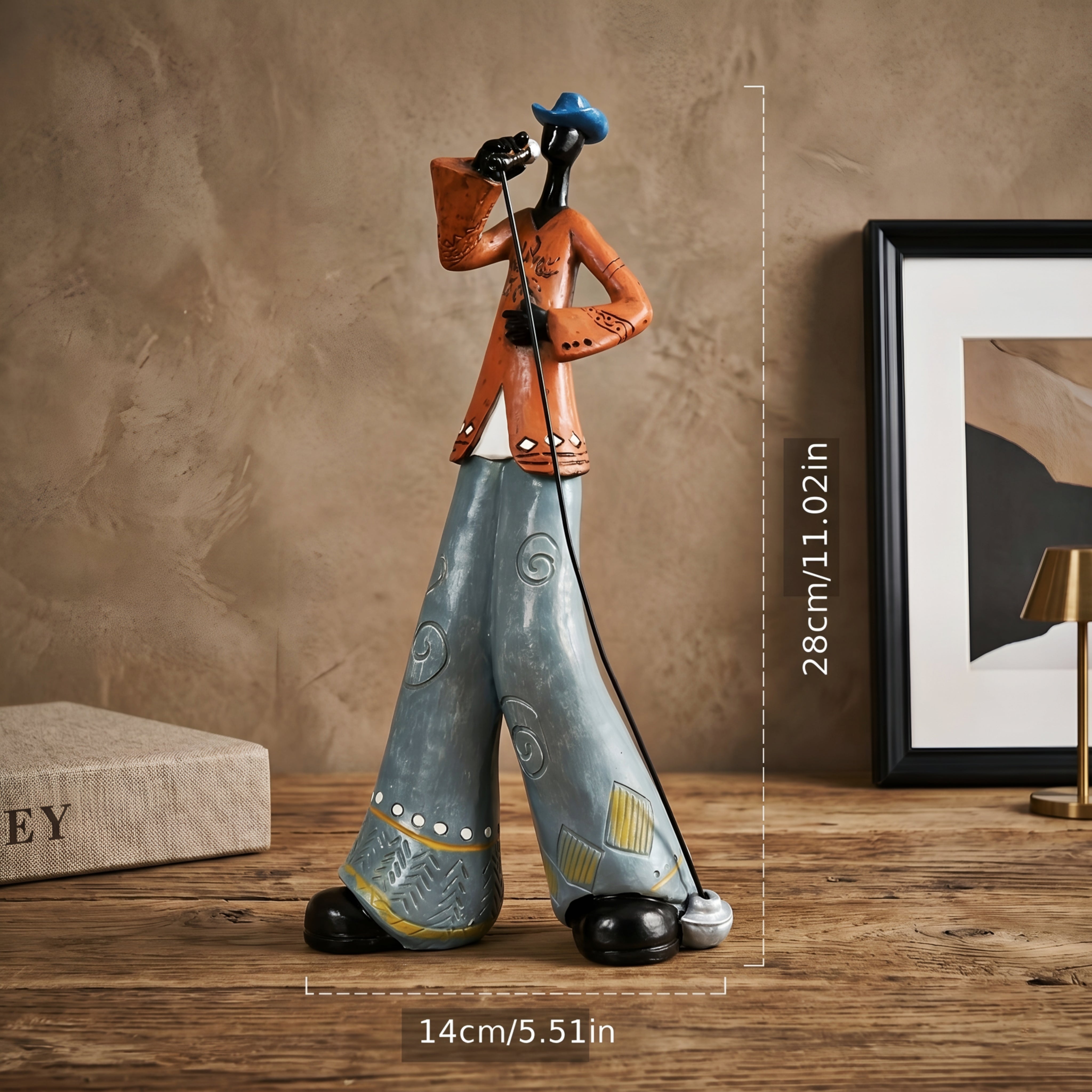 Rhapsody Jazz Band Resin Sculpture Set – Handpainted Musician Figurines Home Decor Living Room Table