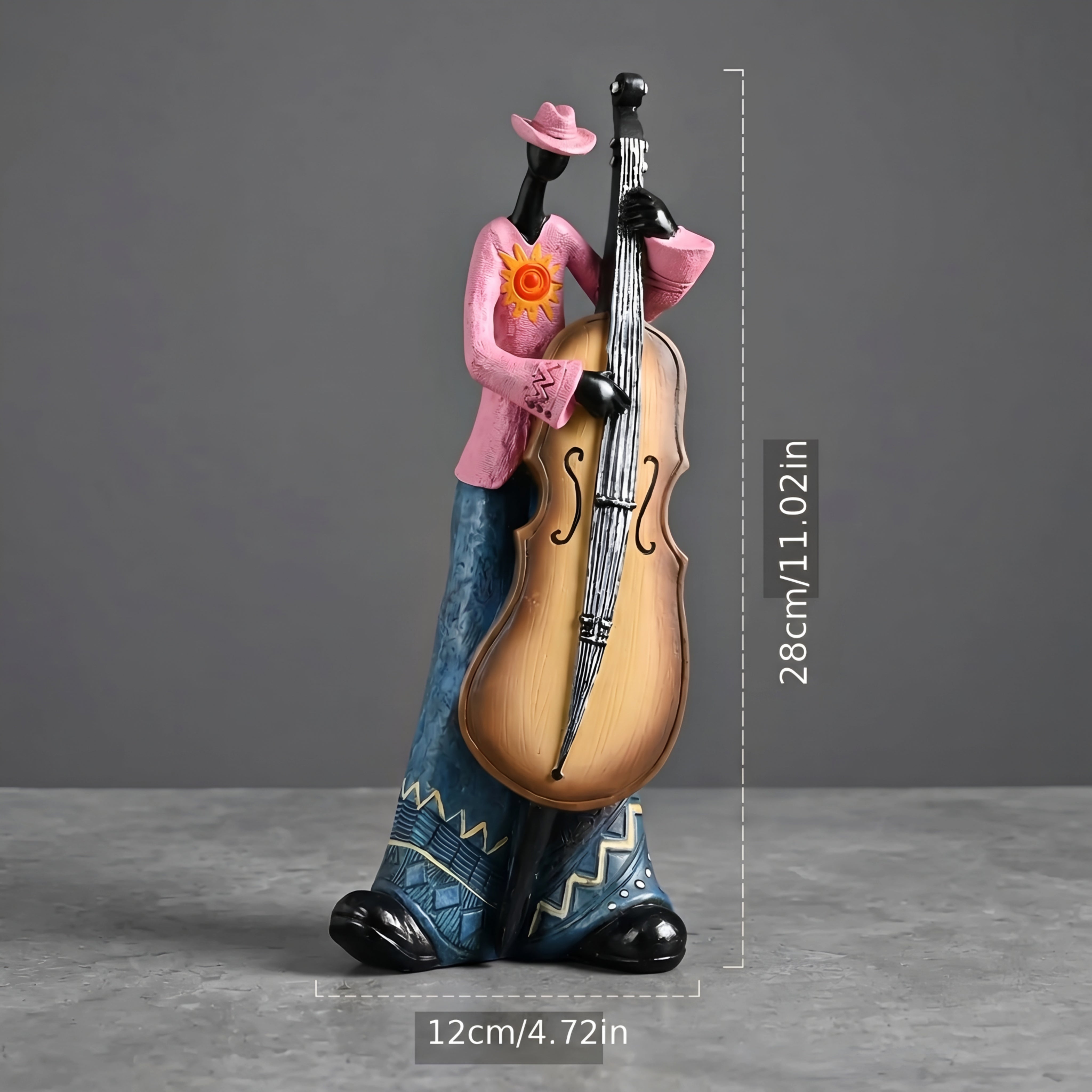Rhapsody Jazz Band Resin Sculpture Set – Handpainted Musician Figurines Home Decor Living Room Table