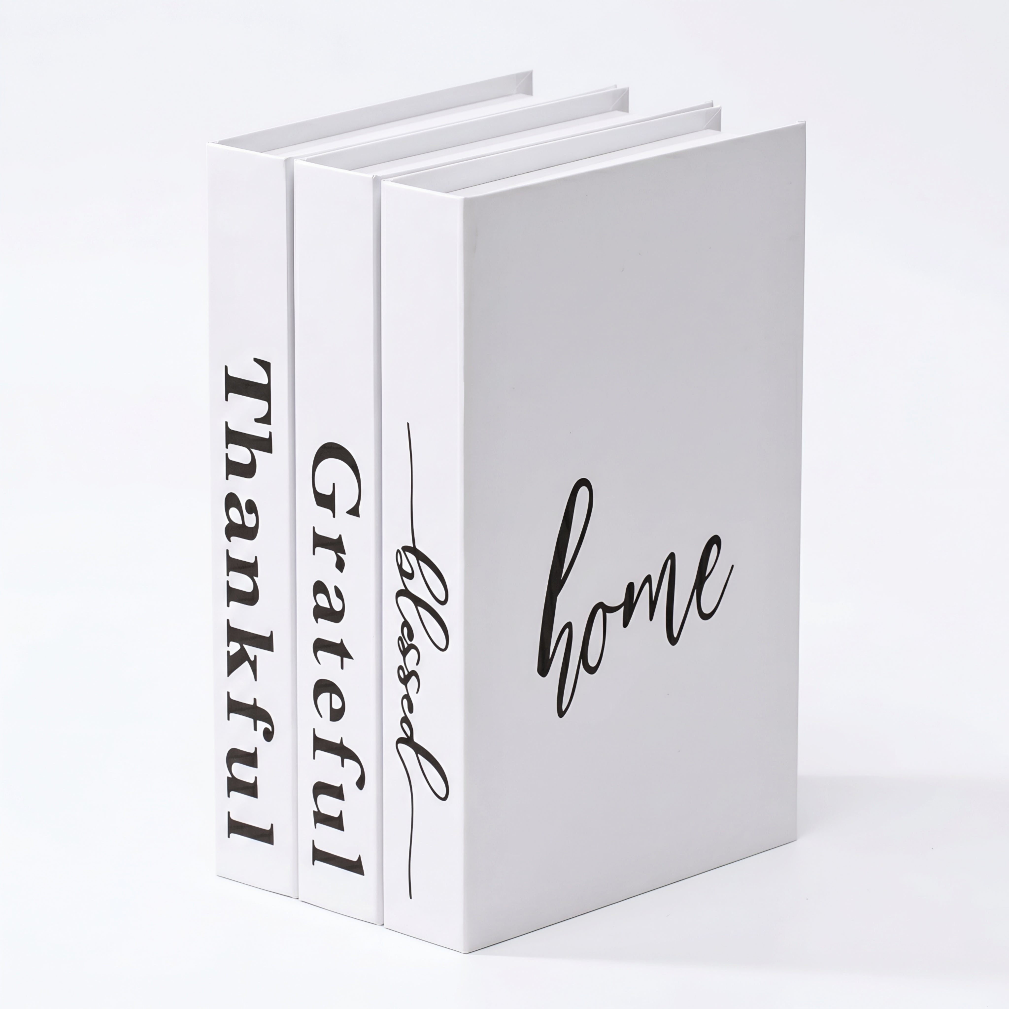 Storica Book Stack Decor – Decorative White Faux Books Living Room Bedroom Coffee Table Centerpiece