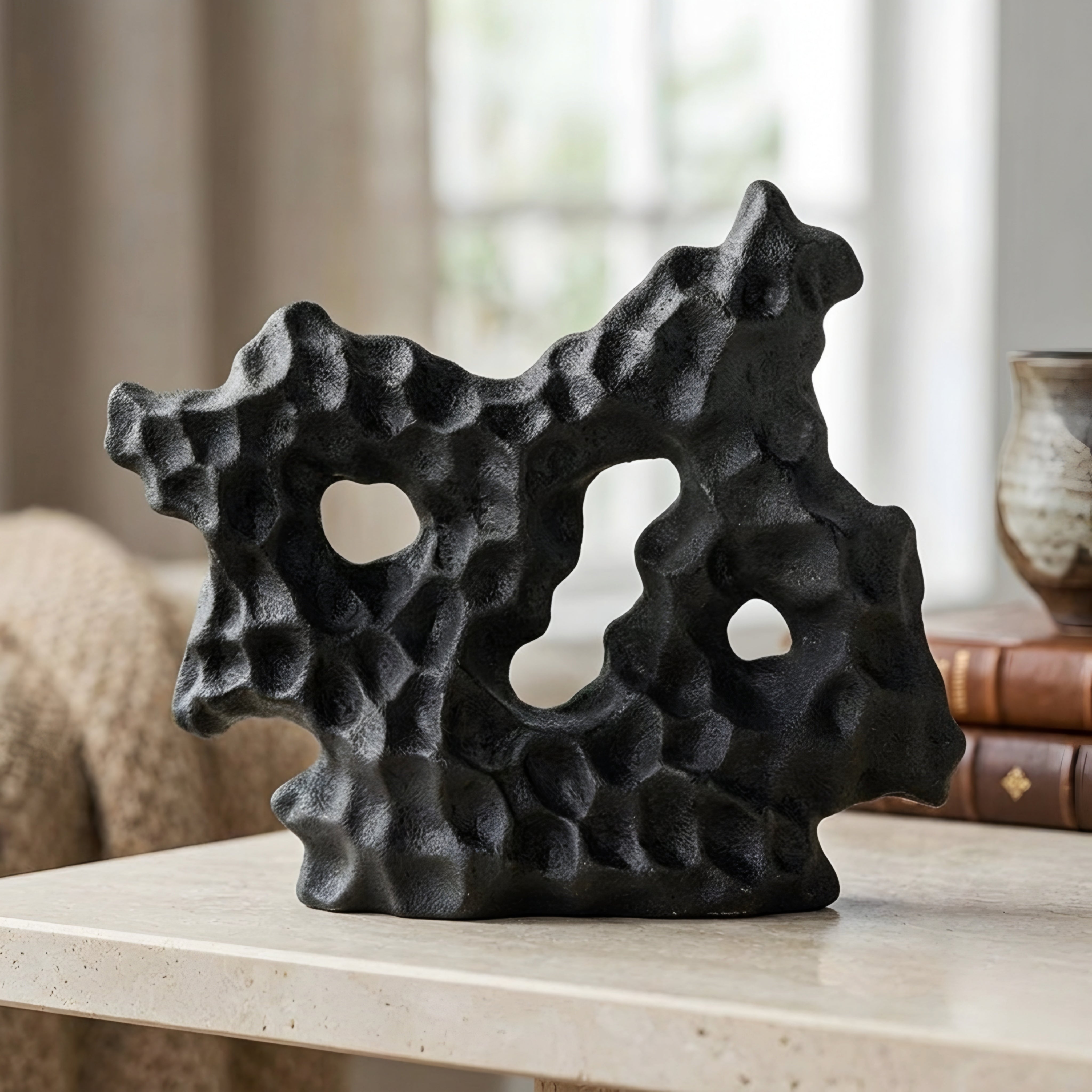 Coralux Reef Sculpture – Modern Organic Table Decor Living Room Bedroom Abstract Accent Piece