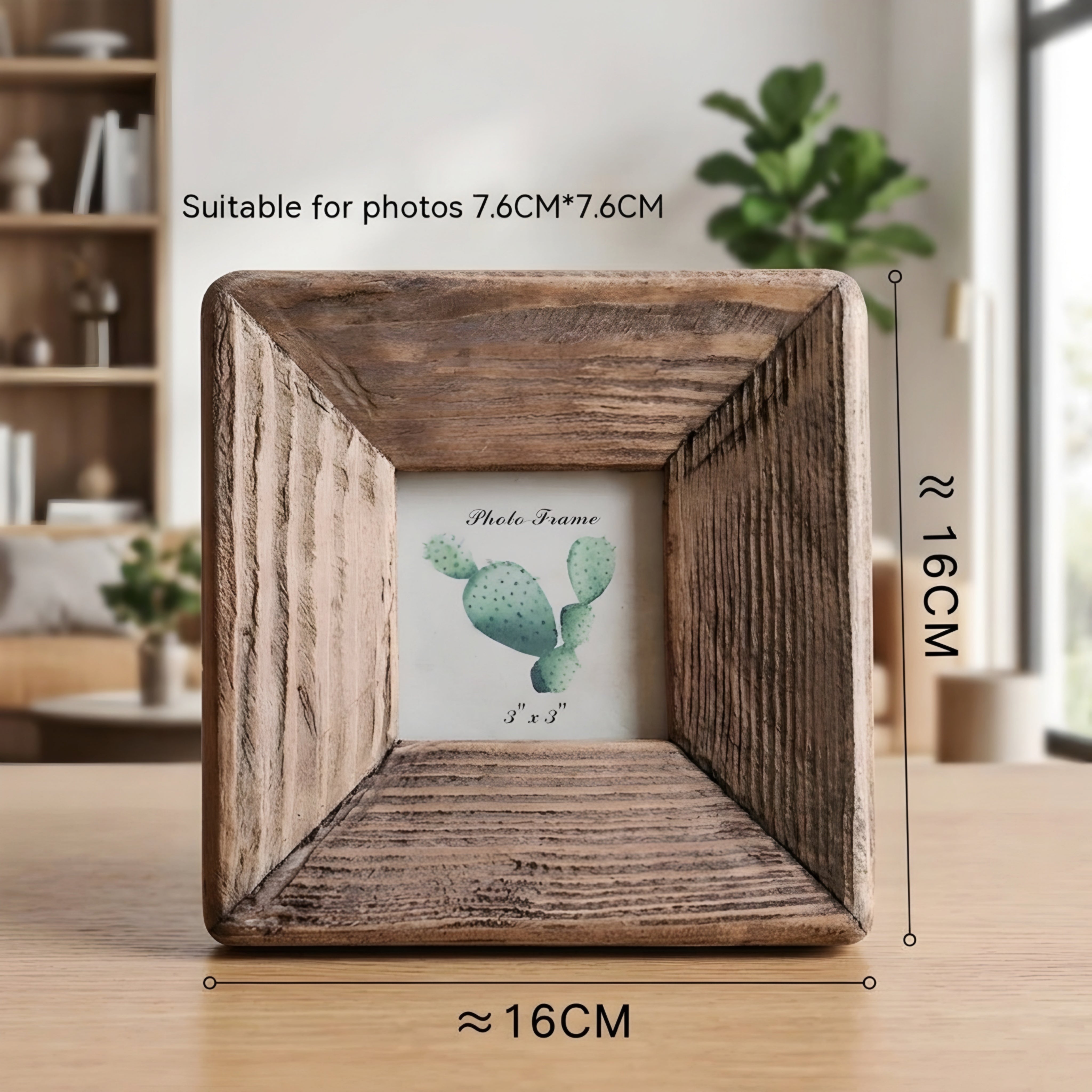 Barnwell Rustic Photo Frame – Reclaimed Wood Picture Frame 5x7 Farmhouse Tabletop Desktop Display